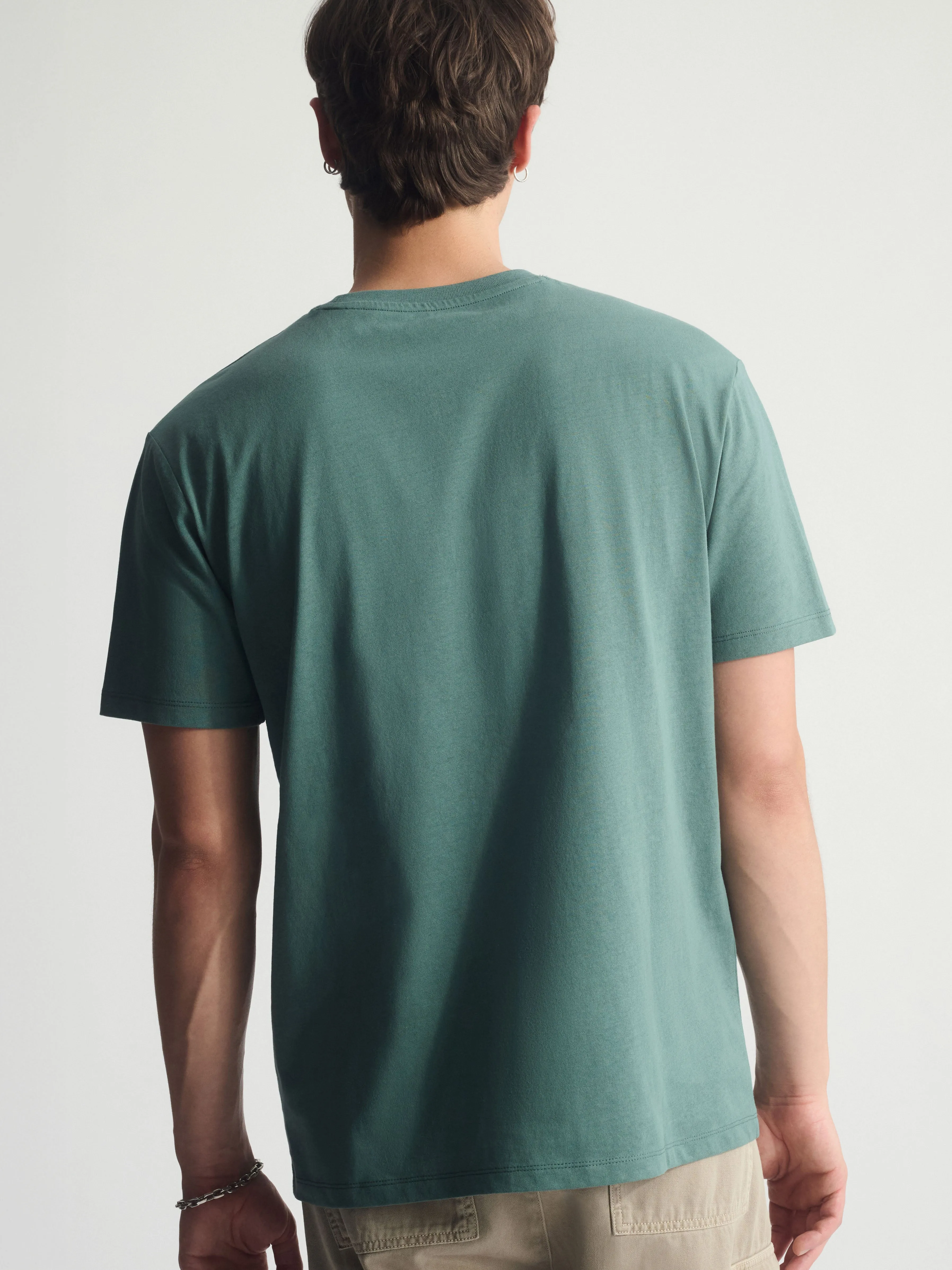 Men's Brooklyn Logo Cotton T-Shirt In Silver Pine sold by Brooklyn Industries product image thumbnail 2