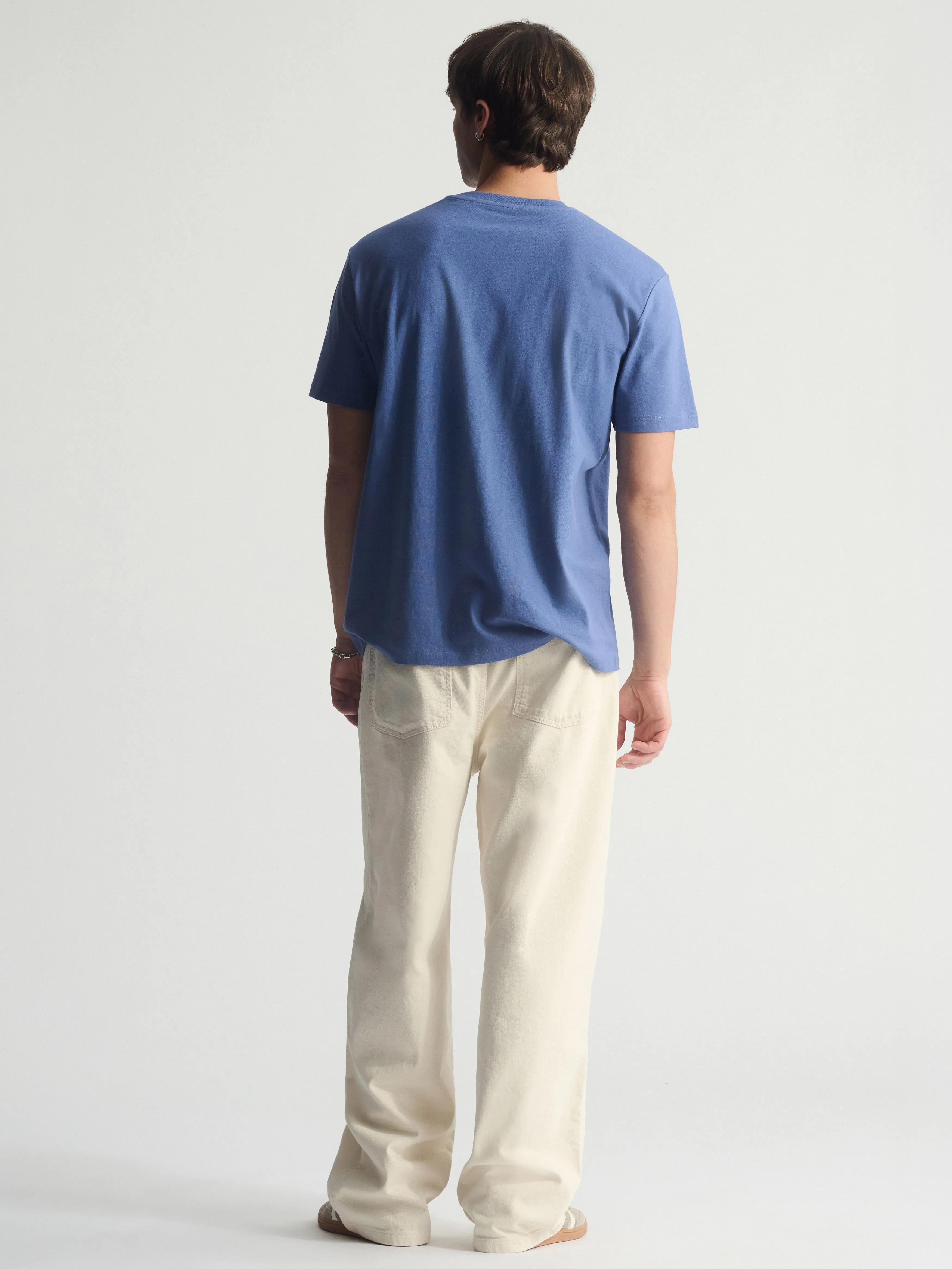 Men's Brooklyn Logo Cotton T-Shirt In Bijou Blue sold by Brooklyn Industries product image thumbnail 4