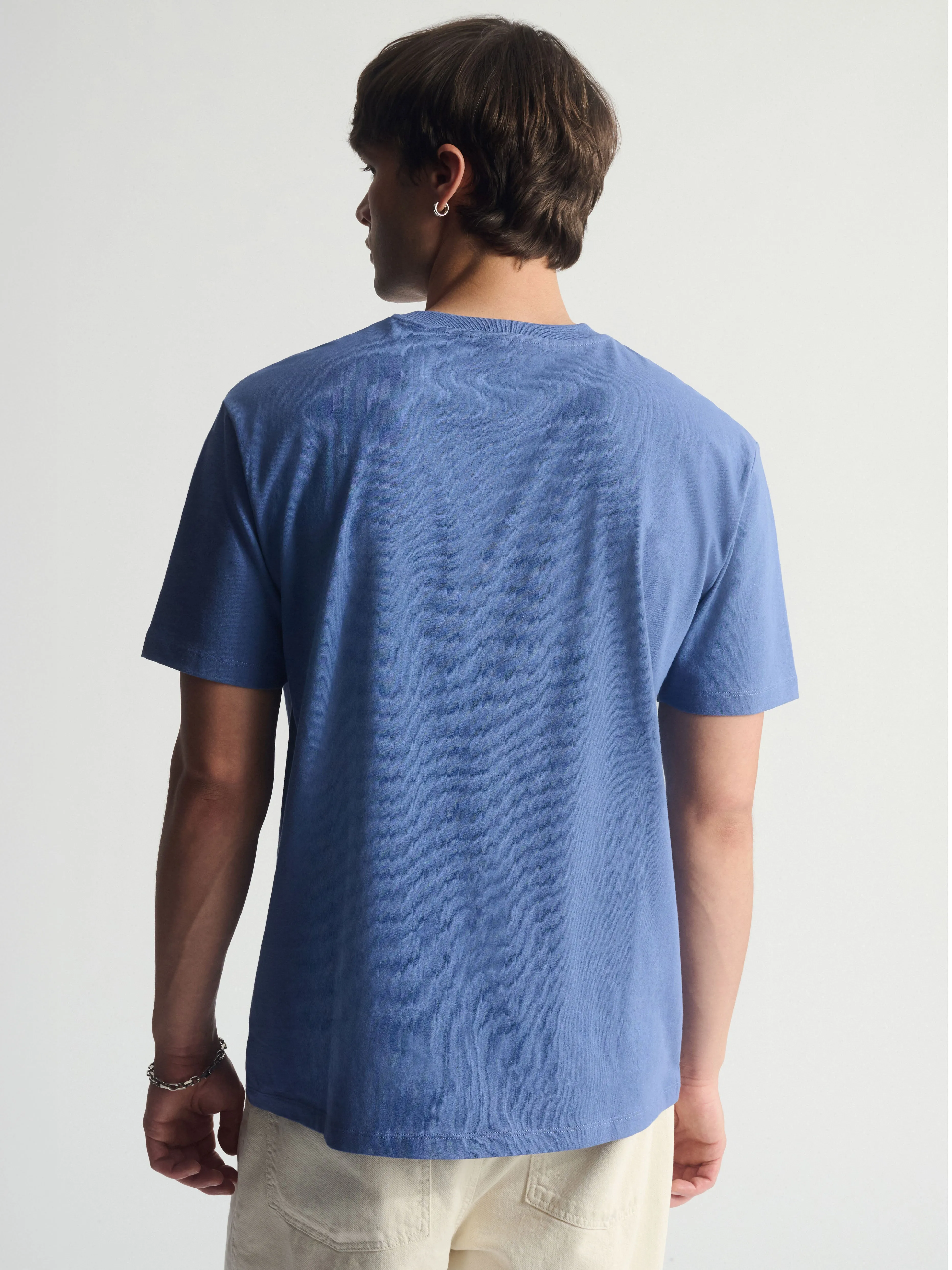 Men's Brooklyn Logo Cotton T-Shirt In Bijou Blue sold by Brooklyn Industries product image thumbnail 2