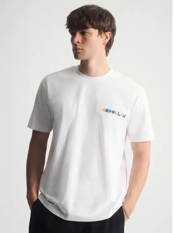 Men's Brooklyn Water Tower T-Shirt In White sold by Brooklyn Industries