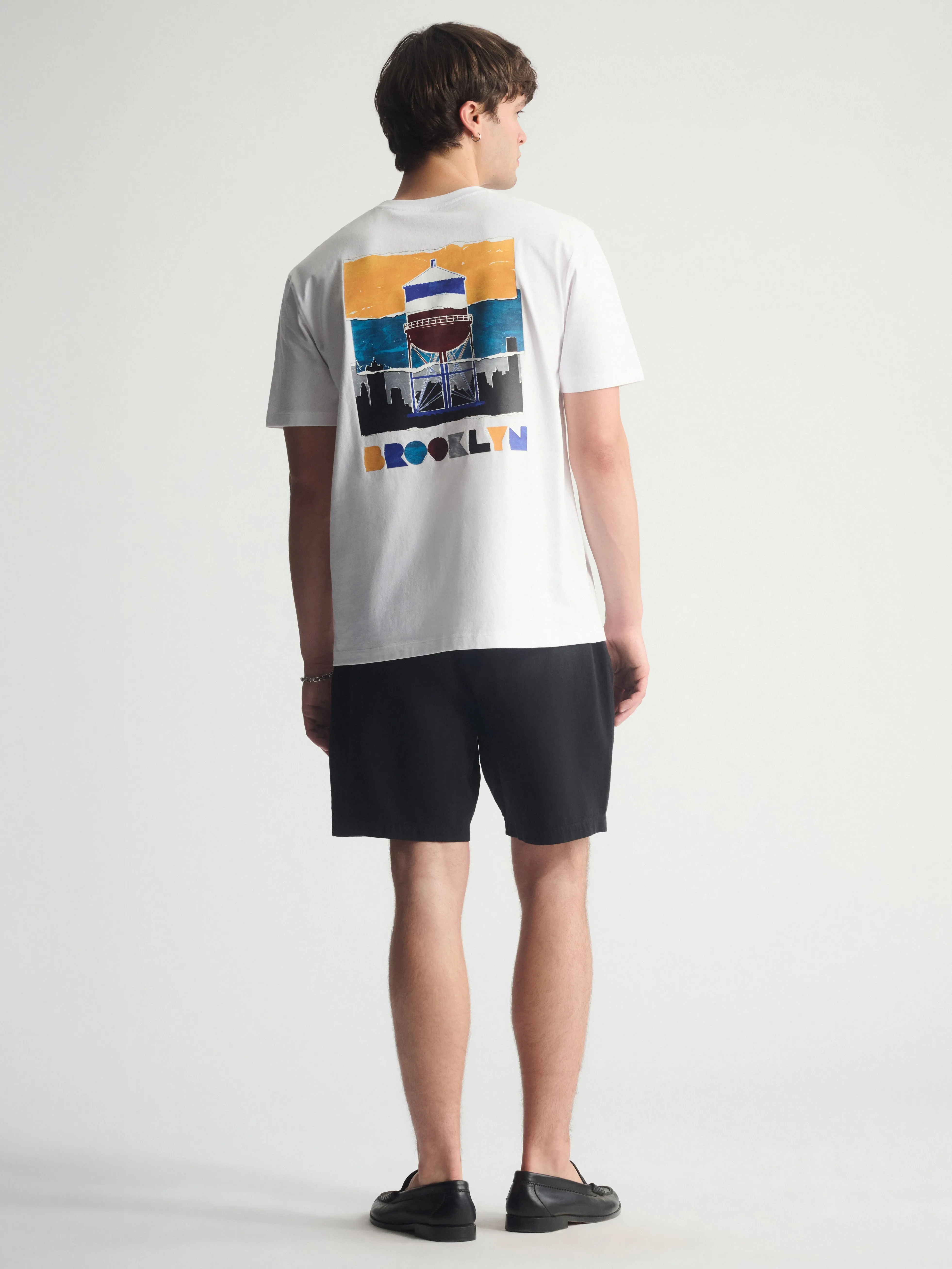 Men's Brooklyn Water Tower T-Shirt In White sold by Brooklyn Industries product image thumbnail 4