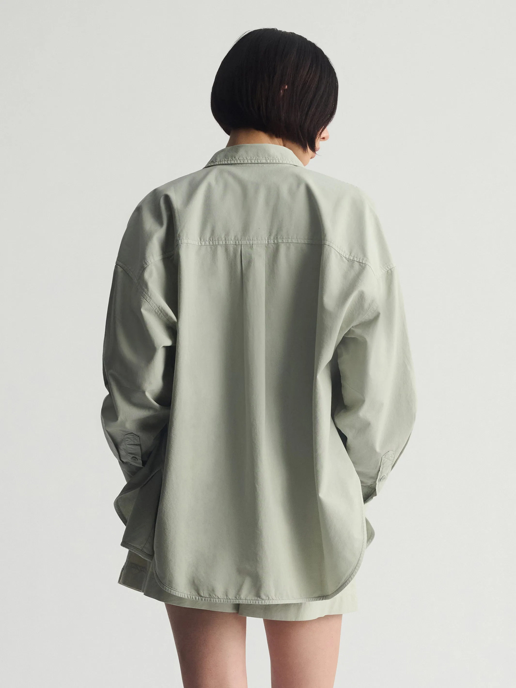 Women's Long Sleeve Shirt In Puritan Gray sold by Brooklyn Industries product image thumbnail 2