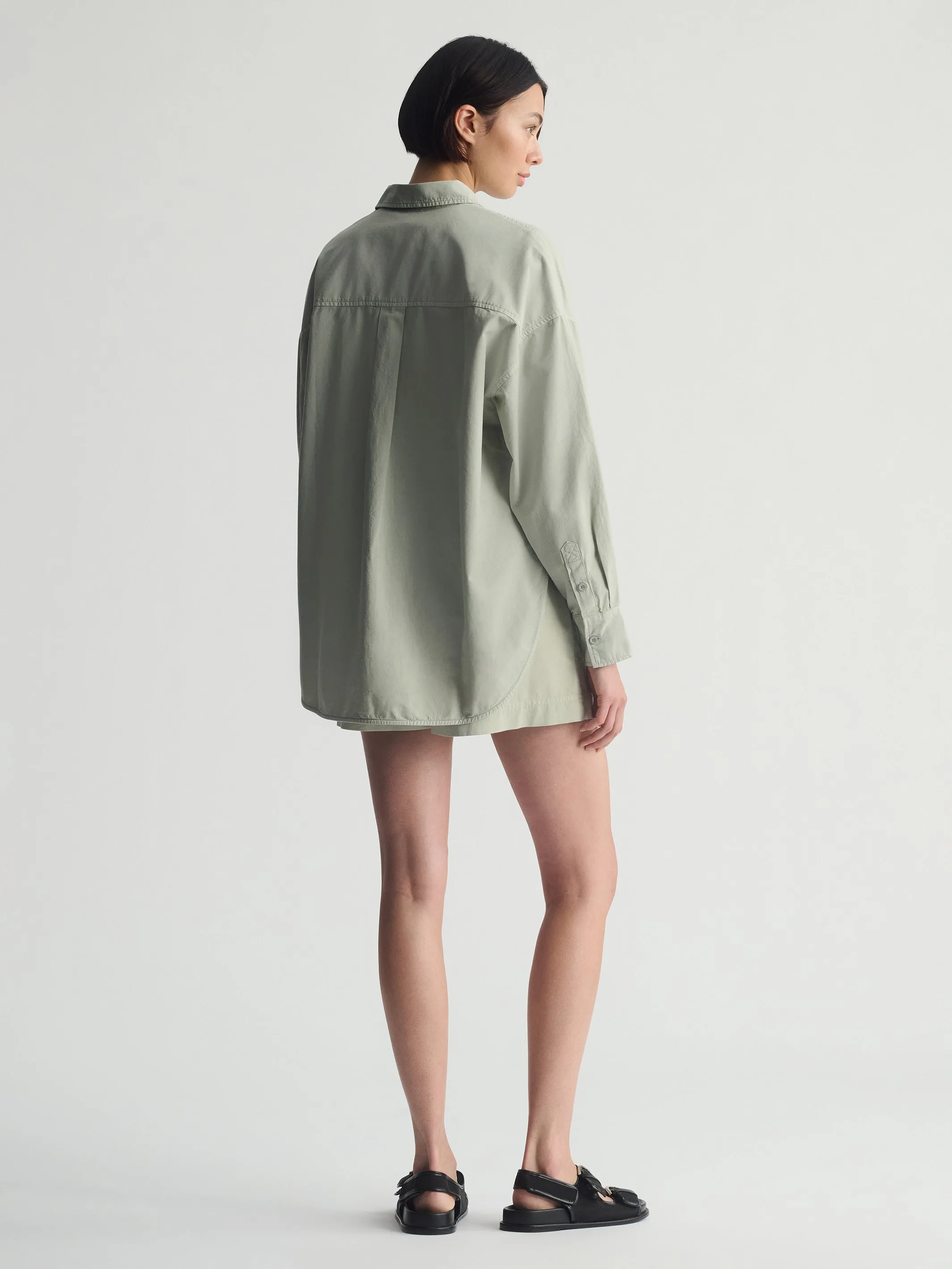 Women's Long Sleeve Shirt In Puritan Gray sold by Brooklyn Industries product image thumbnail 3