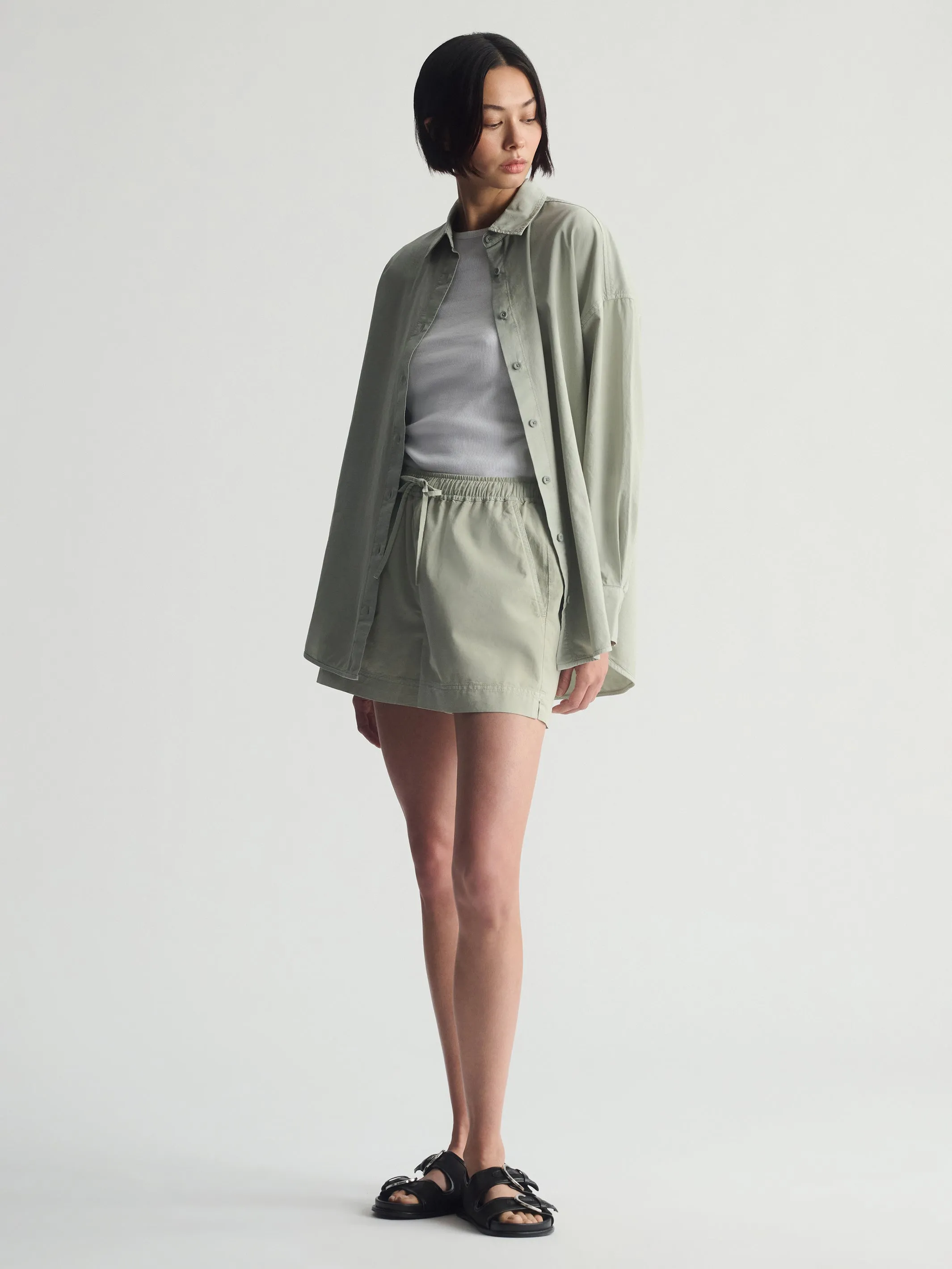 Women's Long Sleeve Shirt In Puritan Gray sold by Brooklyn Industries product image thumbnail 5