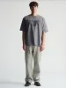 Men's Wide Leg Cargo Pants In Puritan Gray sold by Brooklyn Industries