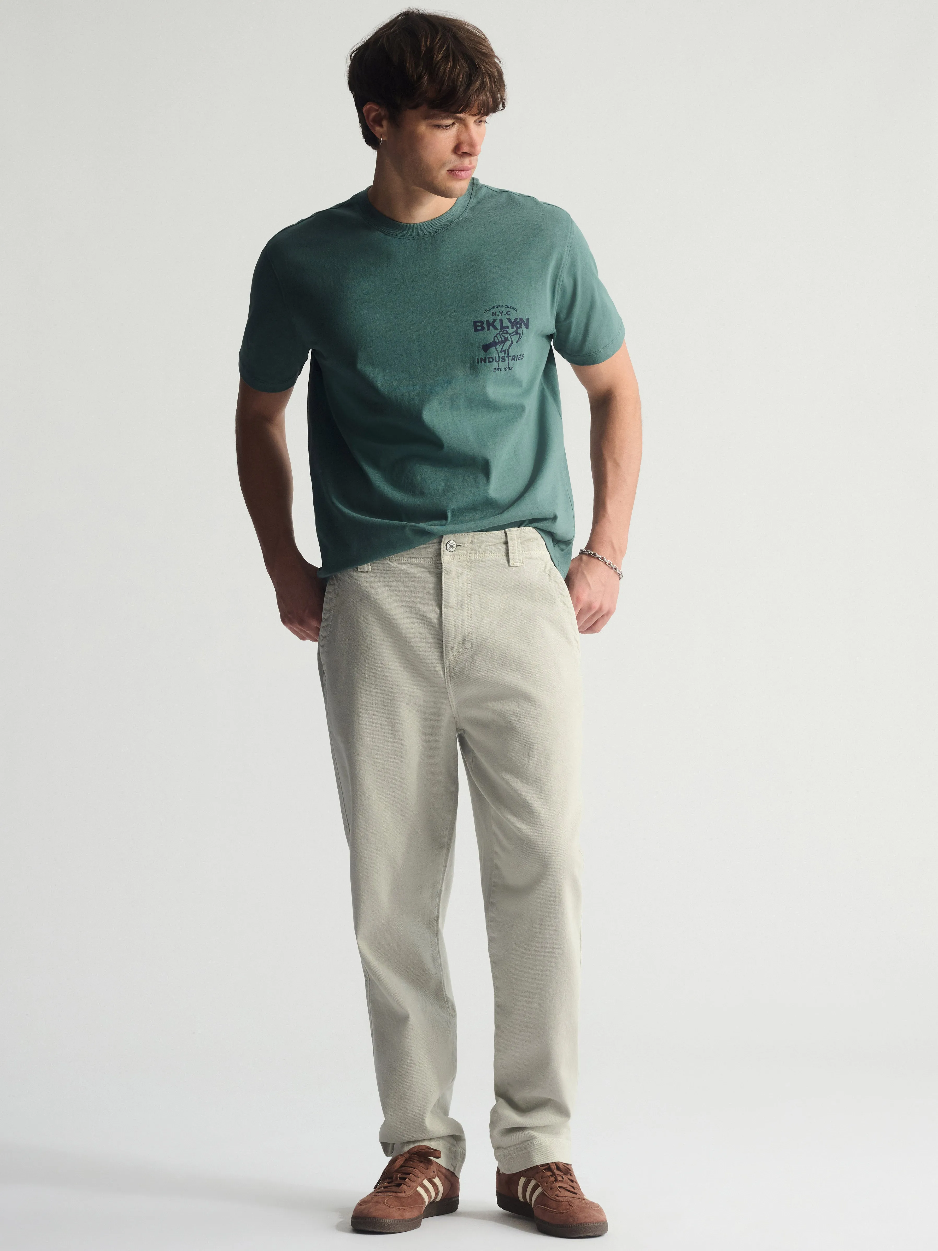 Men's Straight Leg Pants In Puritan Gray sold by Brooklyn Industries
