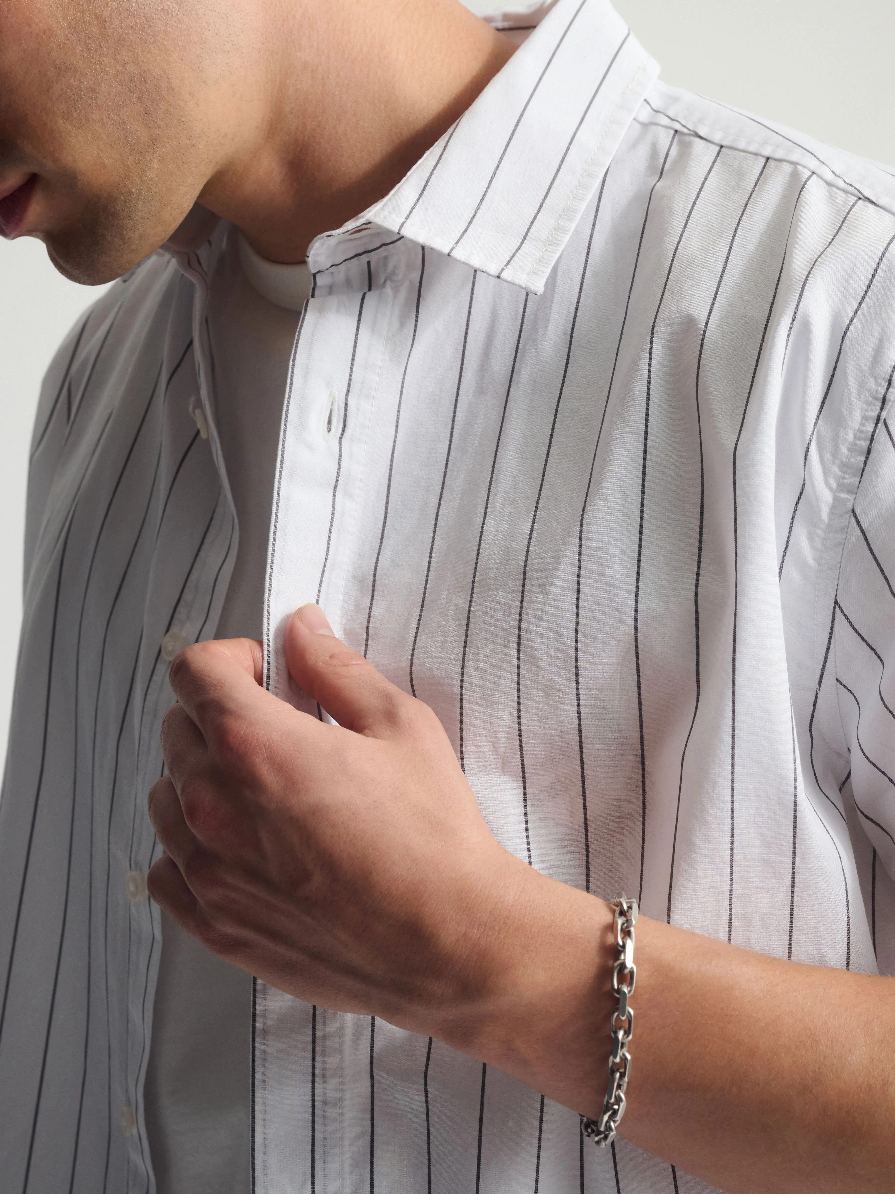 Men's Striped Short Sleeve Shirt In Castlerock sold by Brooklyn Industries product image thumbnail 5