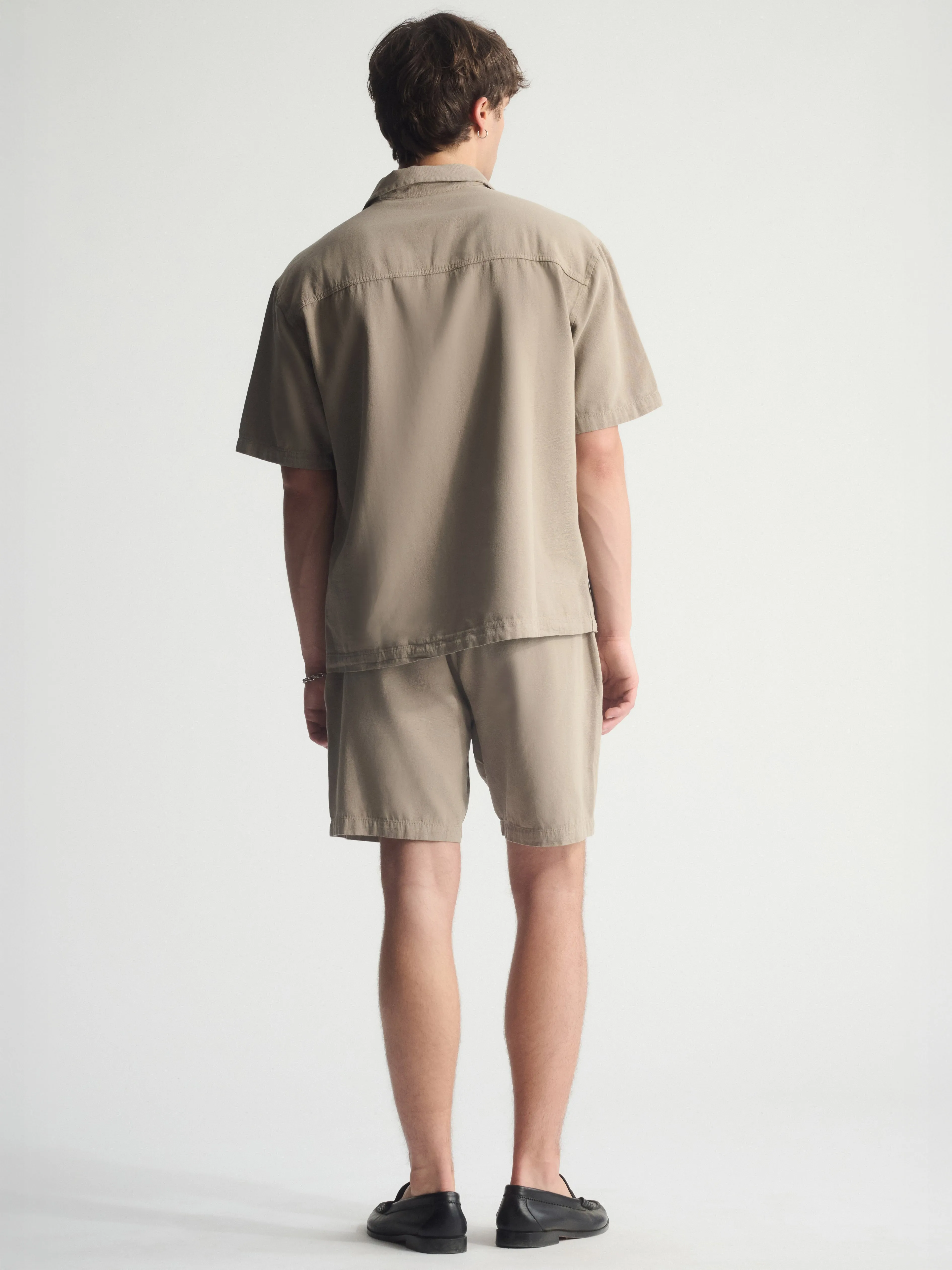 Men's Linen-Blend Short Sleeve Shirt In Winter Twig sold by Brooklyn Industries product image thumbnail 4
