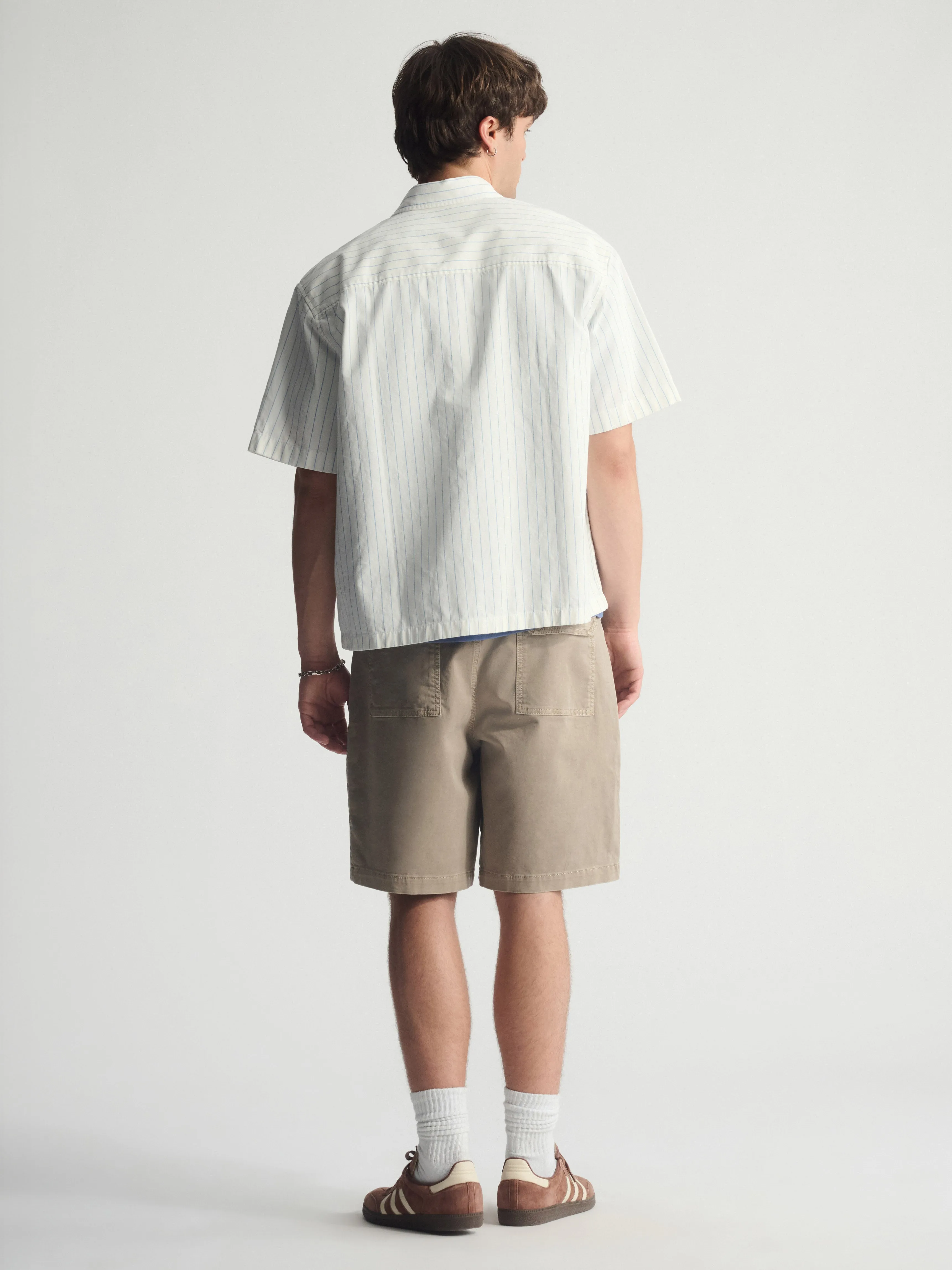 Men's Brooklyn Striped Short Sleeve Shirt In Bel Air Blue sold by Brooklyn Industries product image thumbnail 4