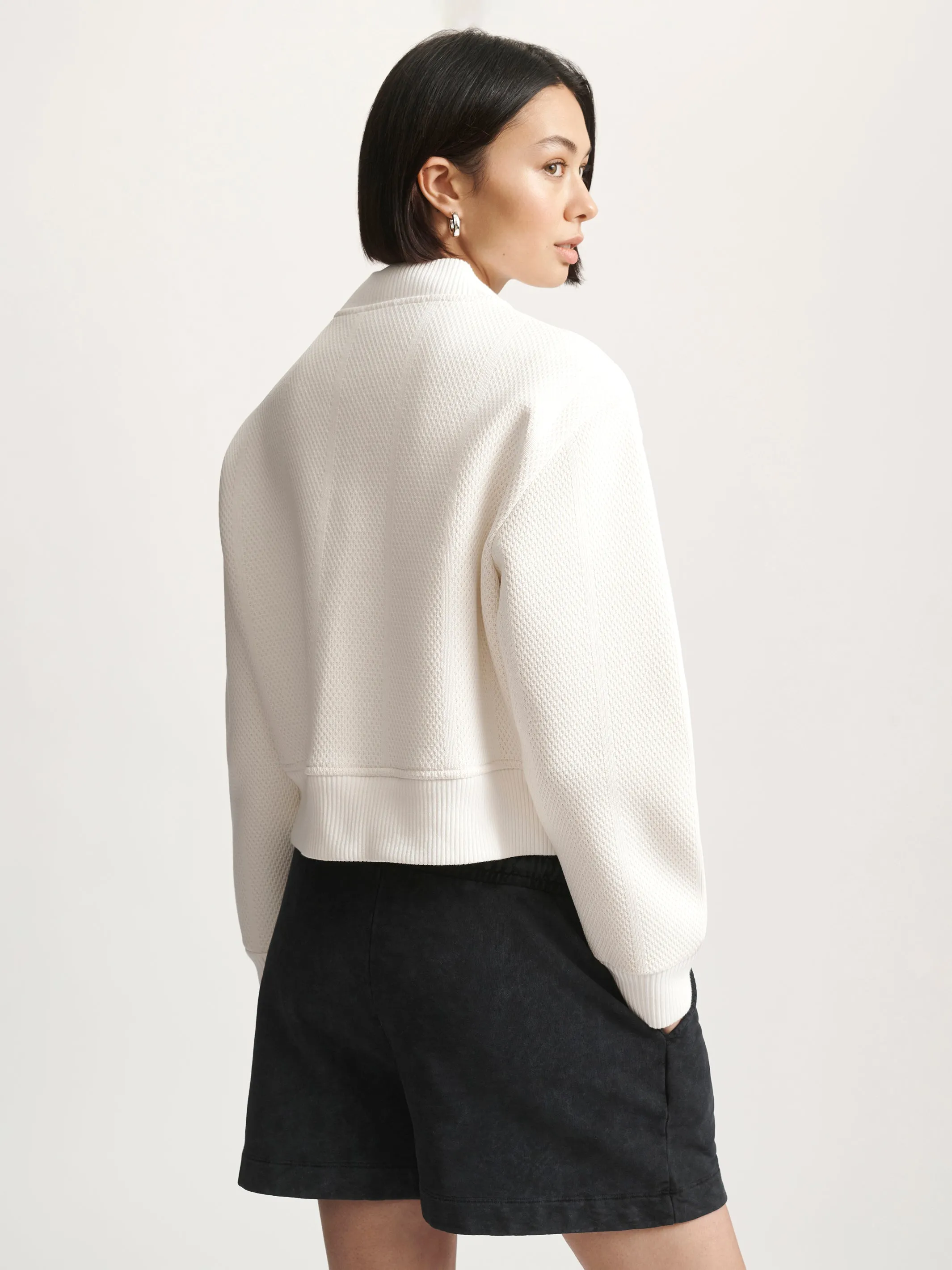 Women's Brooklyn Bomber Jacket In Antique White sold by Brooklyn Industries product image thumbnail 3