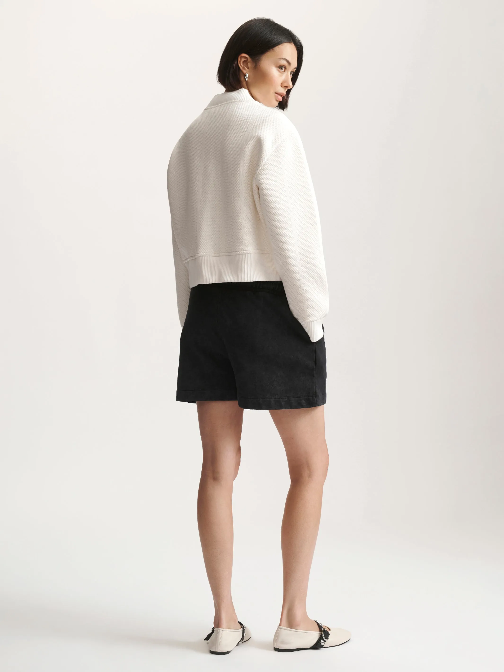 Women's Brooklyn Bomber Jacket In Antique White sold by Brooklyn Industries product image thumbnail 4