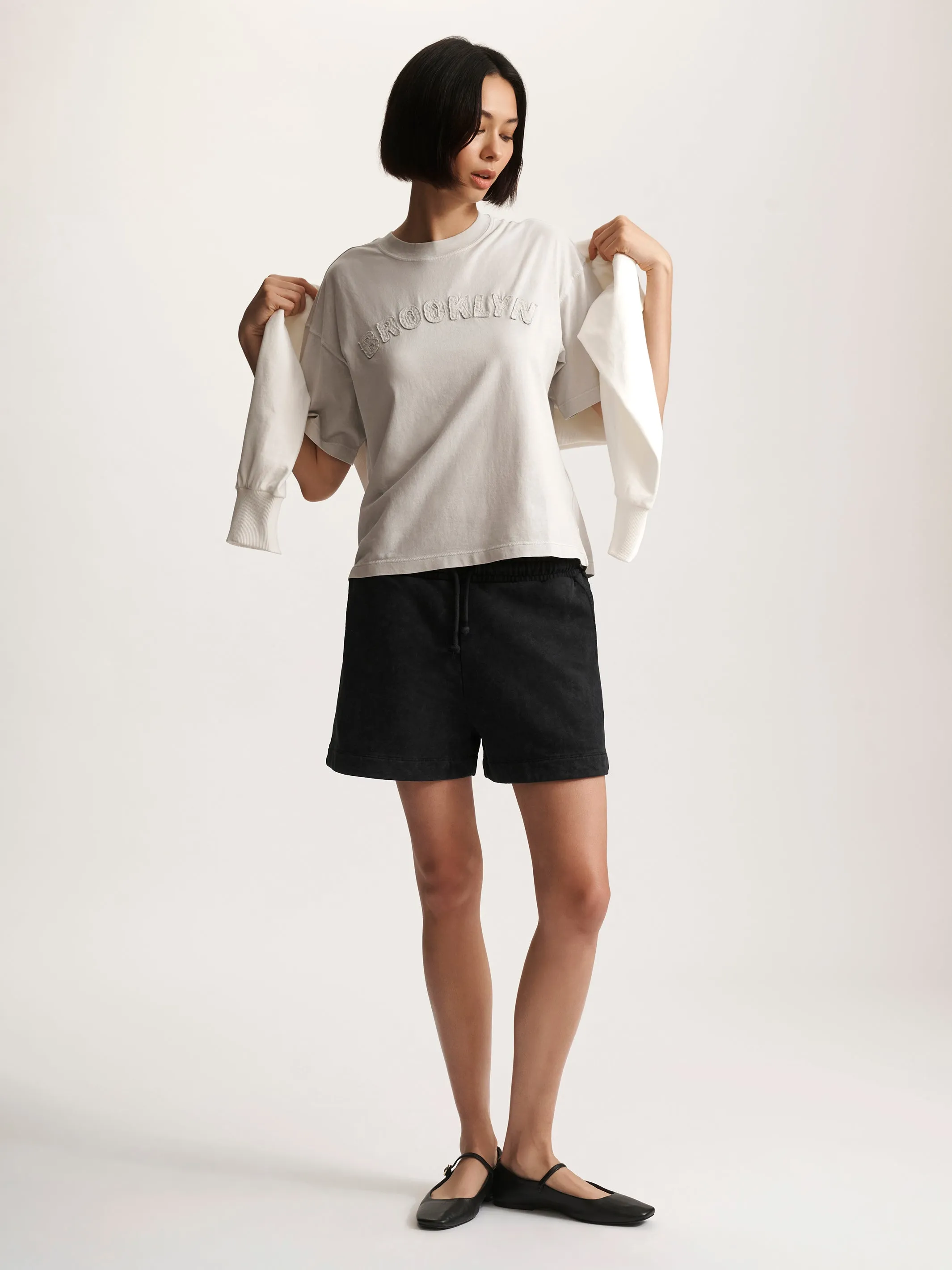 Women's Brooklyn Graphic T-Shirt In Oyster Mushroom sold by Brooklyn Industries product image thumbnail 3