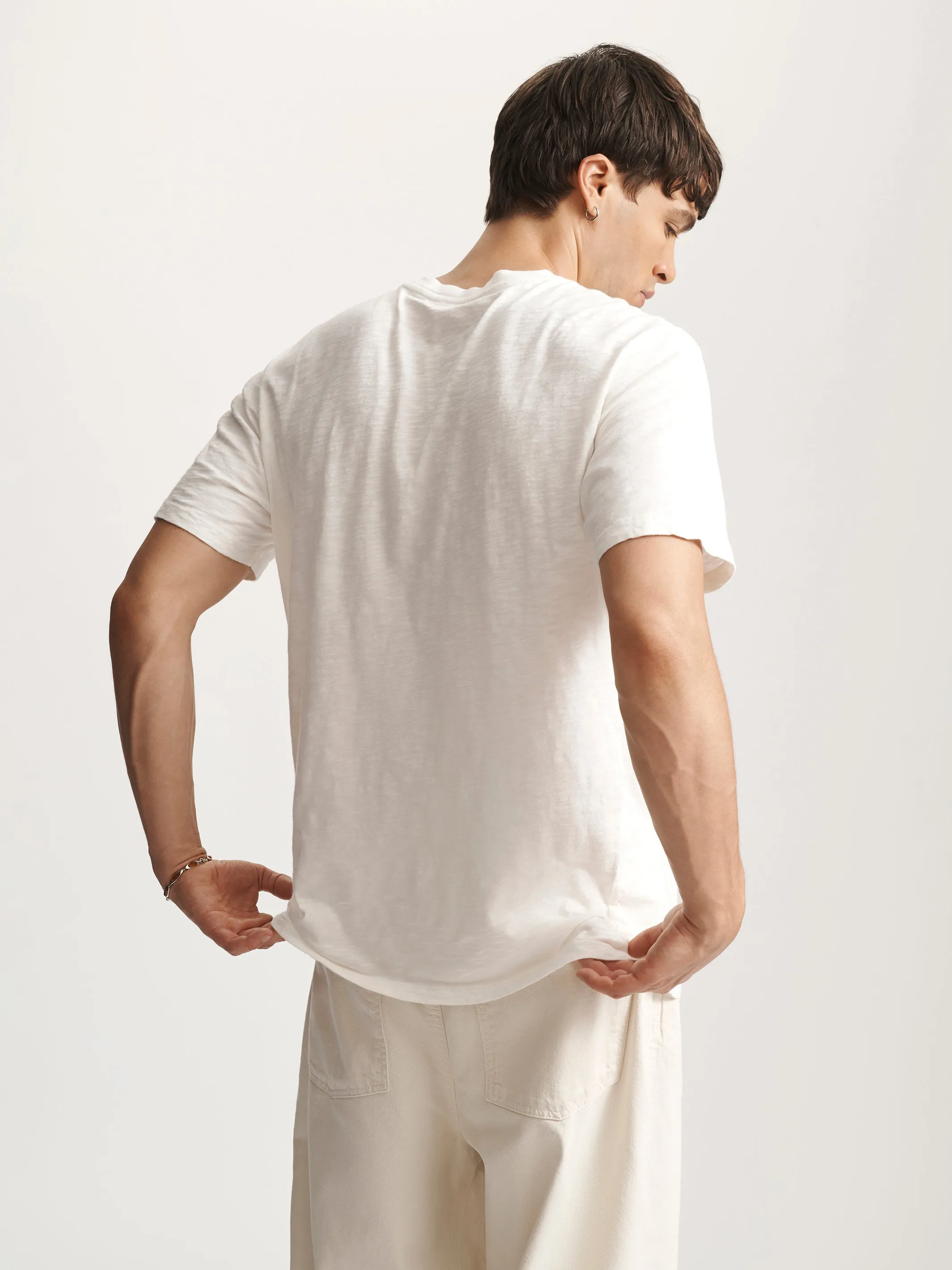 Men's Brooklyn Slub T-Shirt In Antique White sold by Brooklyn Industries product image thumbnail 4