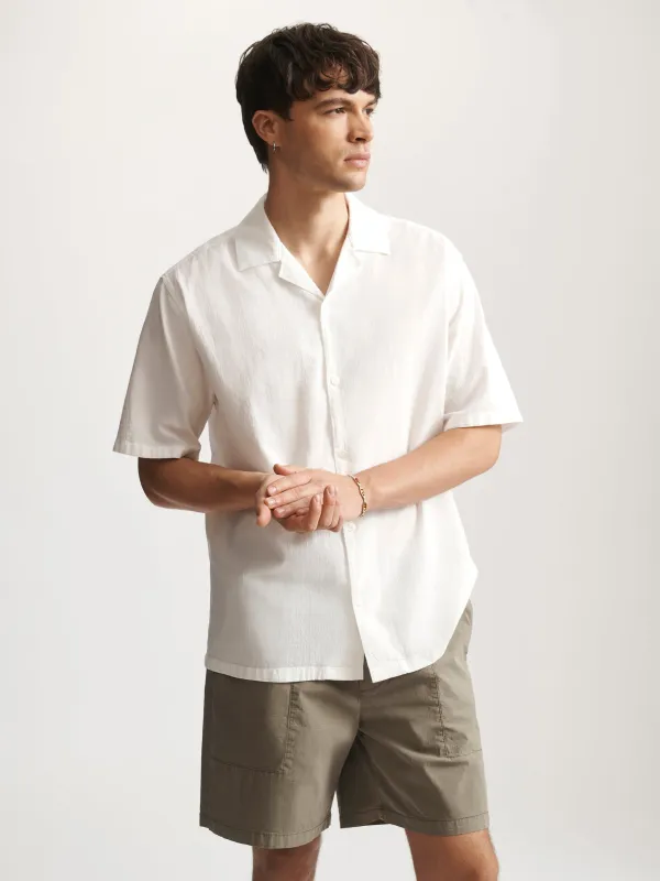 Men's Brooklyn Short Sleeve Shirt In Antique White sold by Brooklyn Industries
