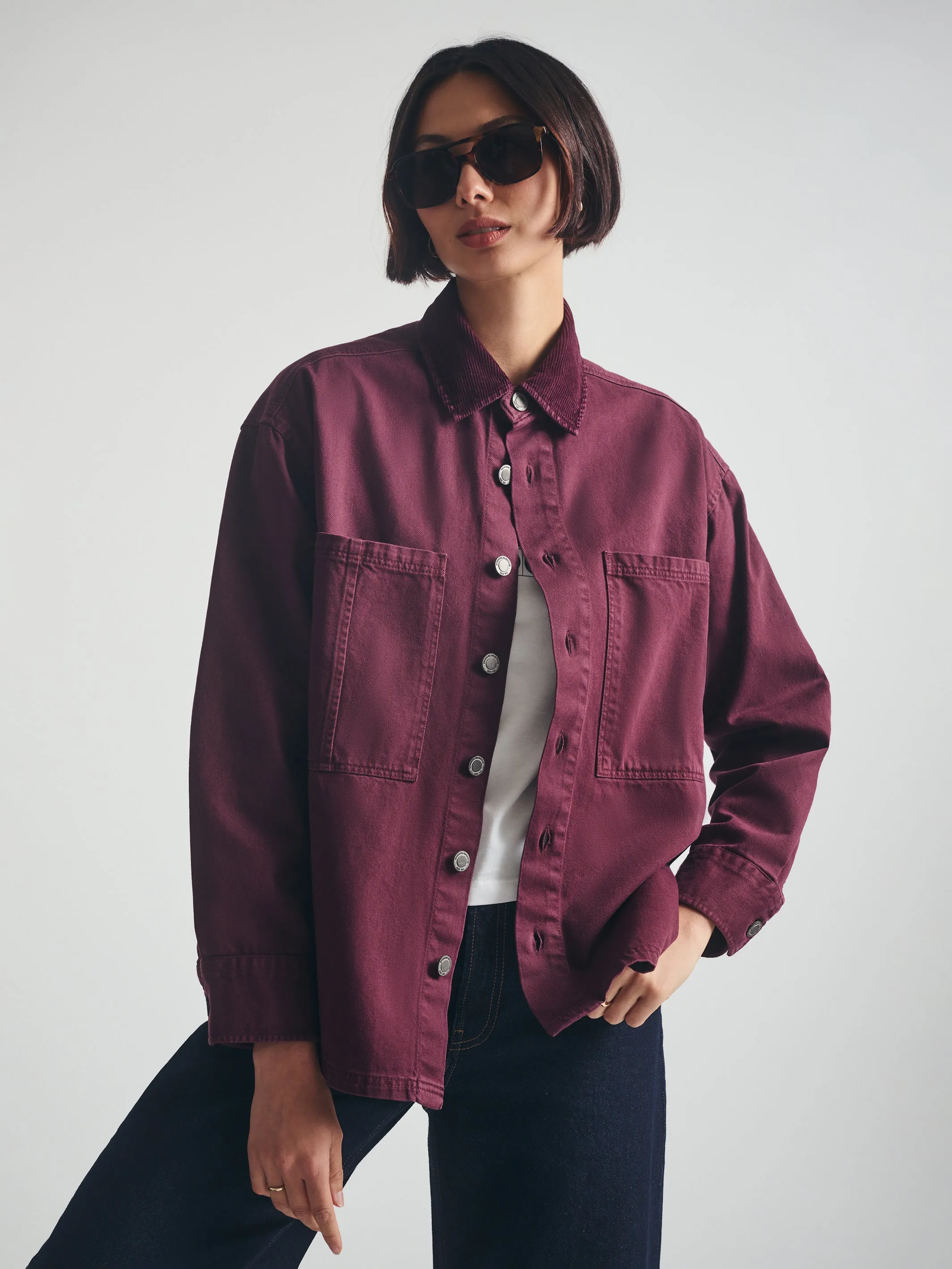 Women's Overshirt in Windsor Wine sold by Brooklyn Industries
