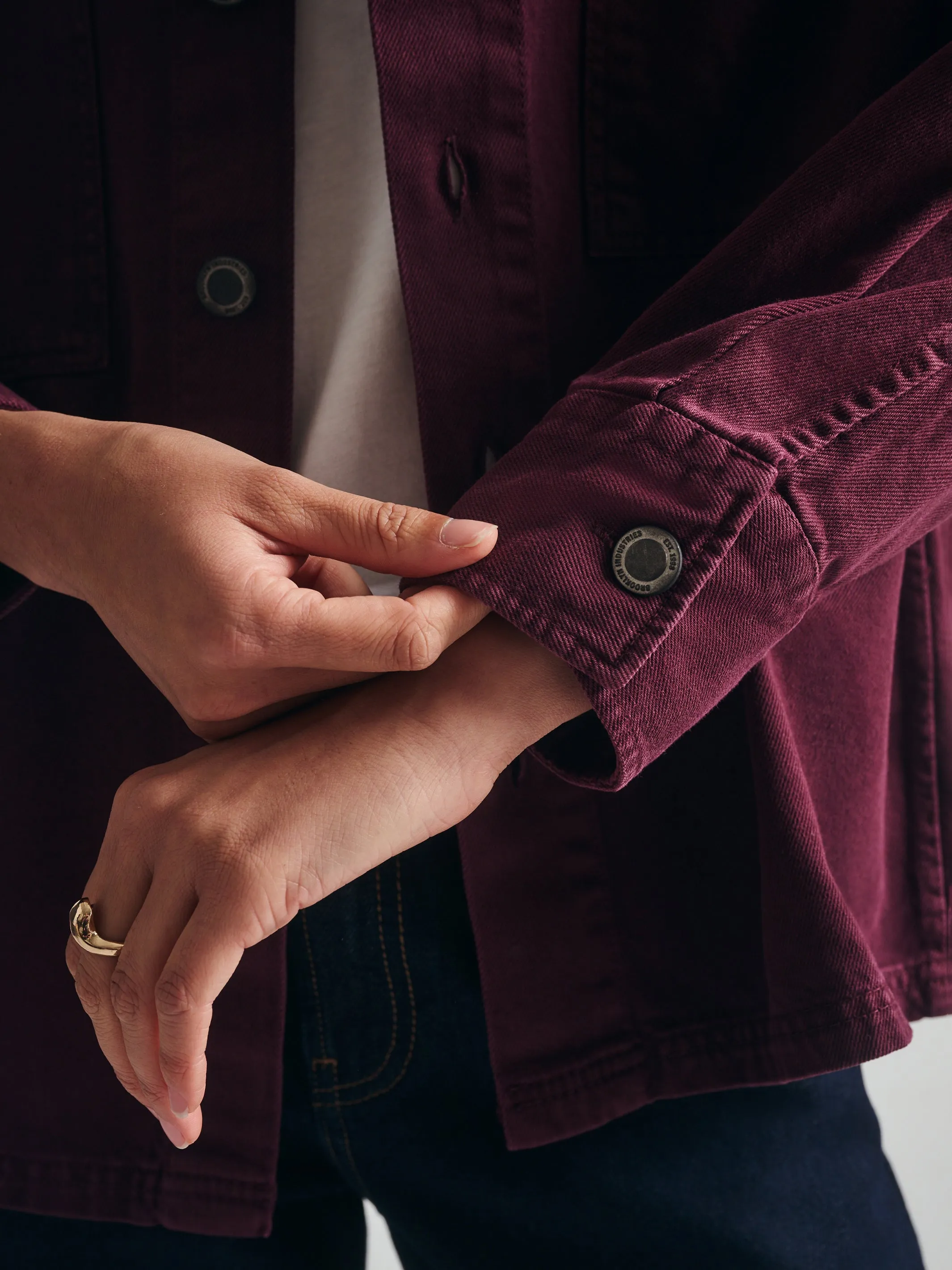 Women's Overshirt in Windsor Wine sold by Brooklyn Industries product image thumbnail 5