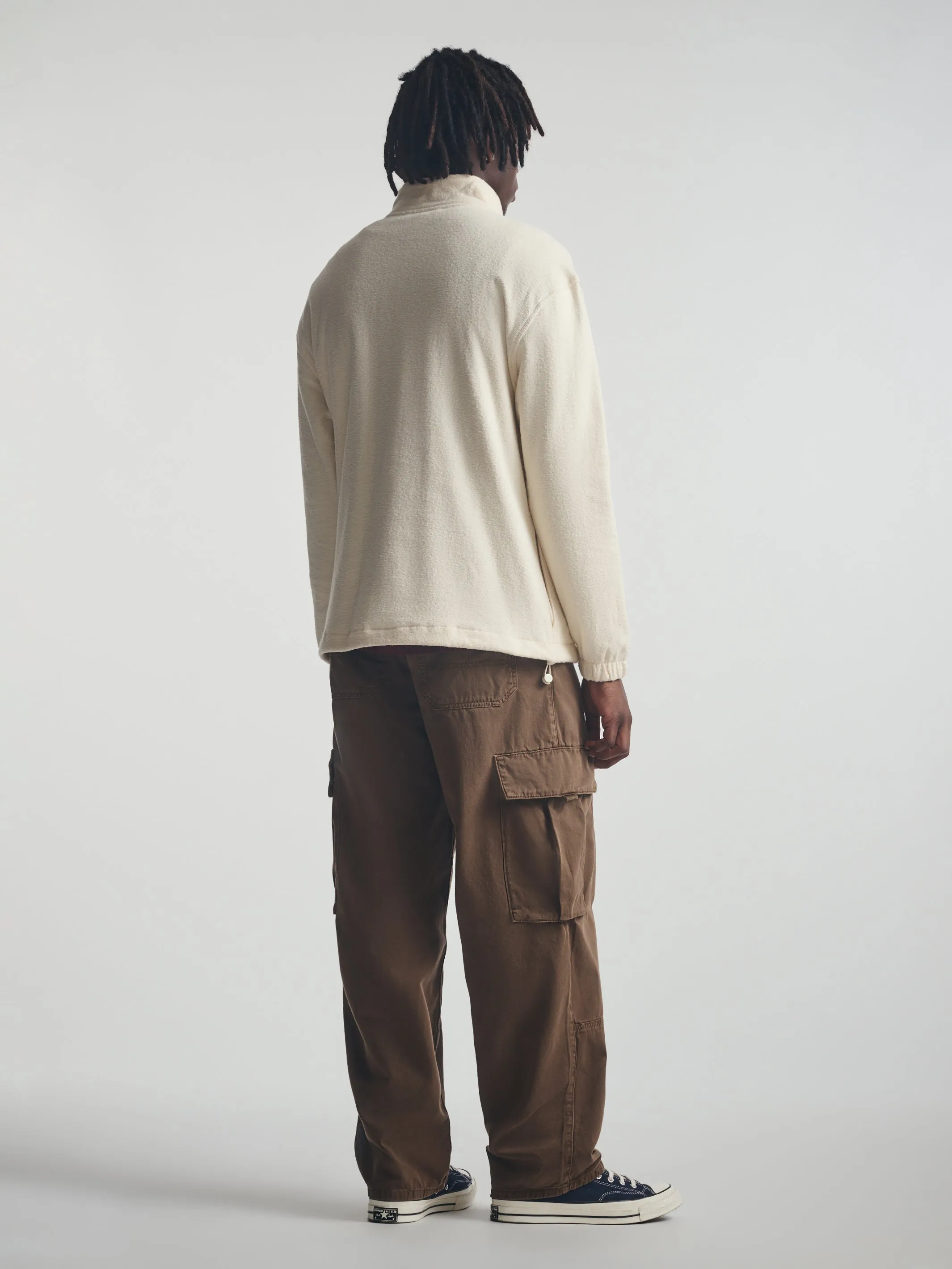 Men's Brooklyn Half Buttoned Sweatshirt in Turtledove sold by Brooklyn Industries product image thumbnail 4