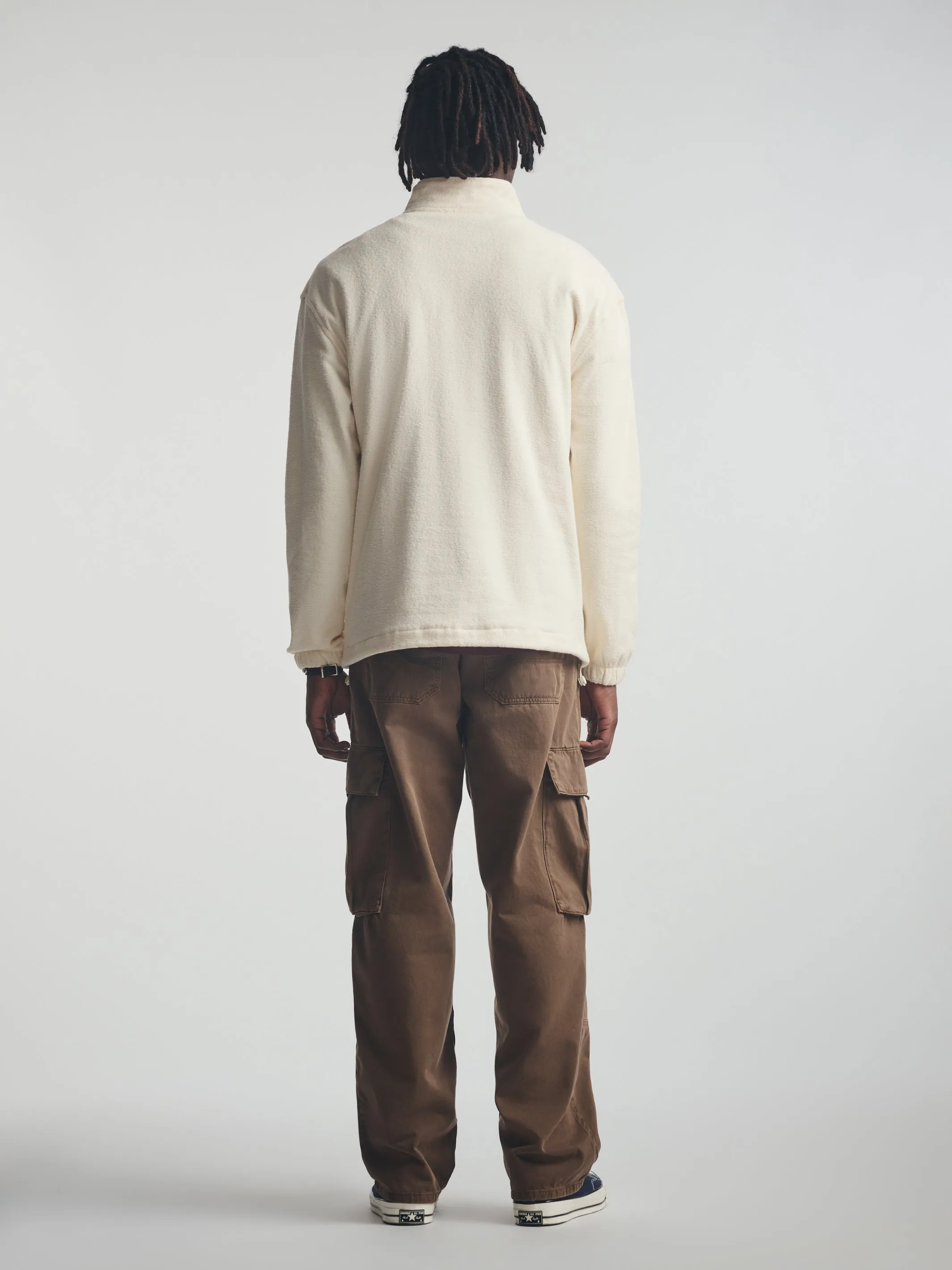 Men's Brooklyn Half Buttoned Sweatshirt in Turtledove sold by Brooklyn Industries product image thumbnail 2