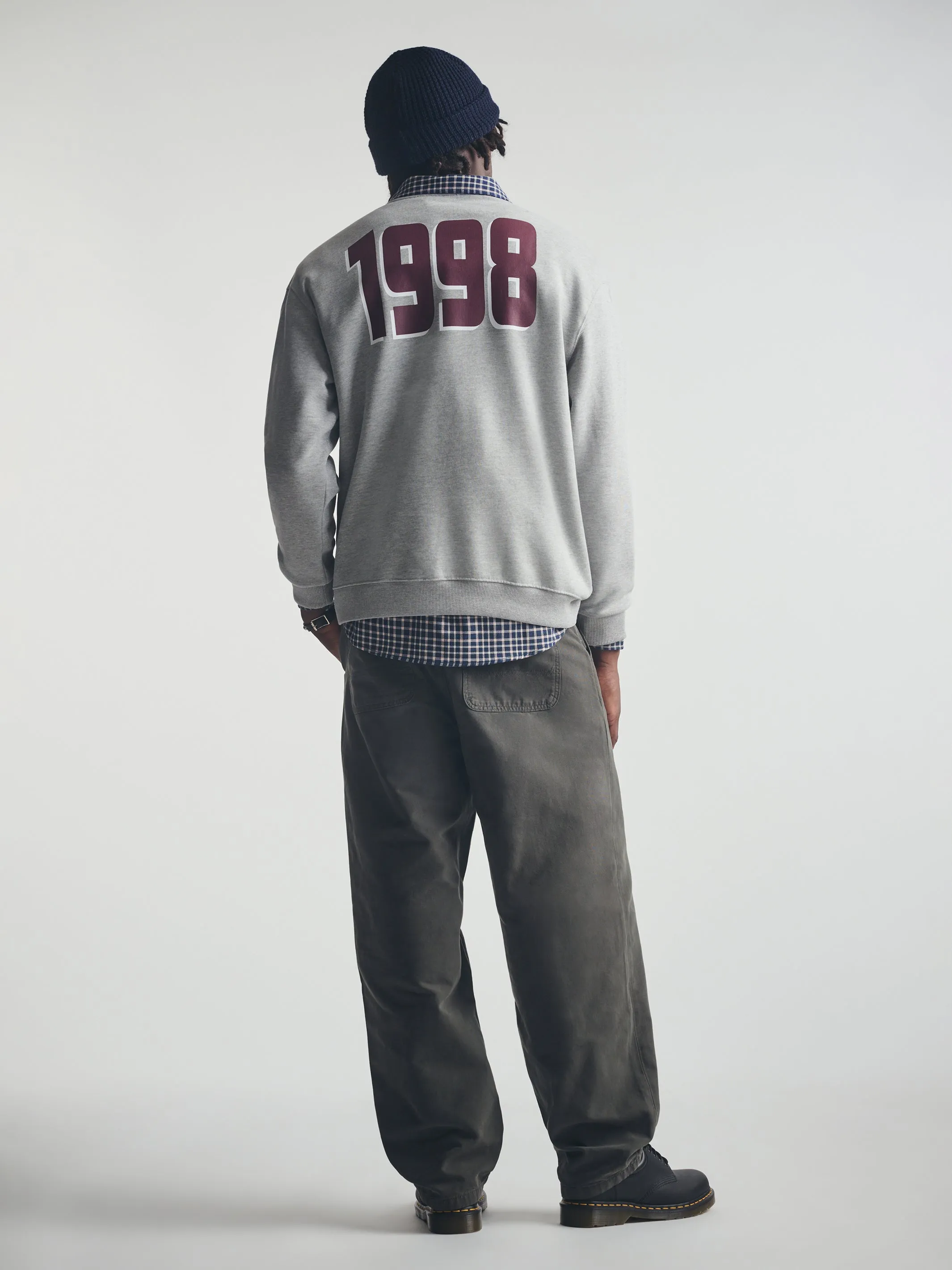 Men's 1998 Sweatshirt in Mid Grey Melange sold by Brooklyn Industries product image thumbnail 4