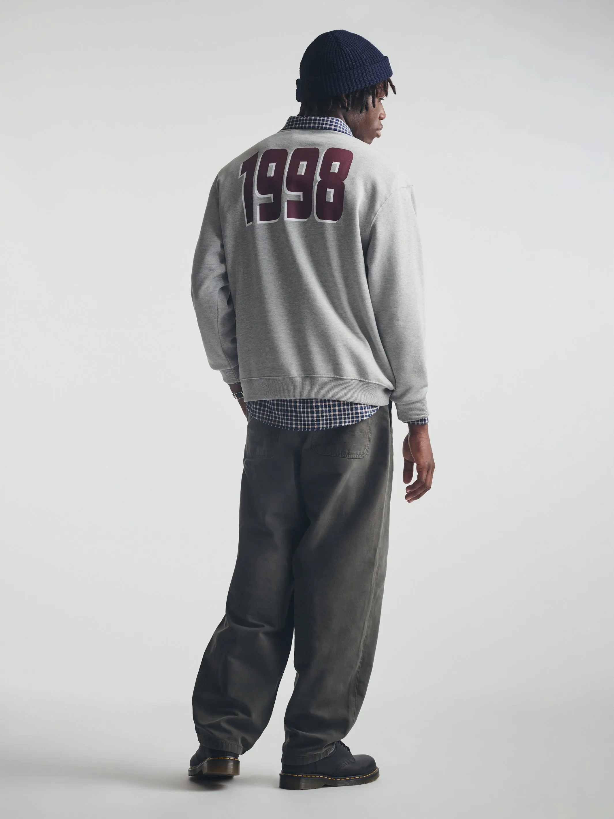 Men's 1998 Sweatshirt in Mid Grey Melange sold by Brooklyn Industries product image thumbnail 2