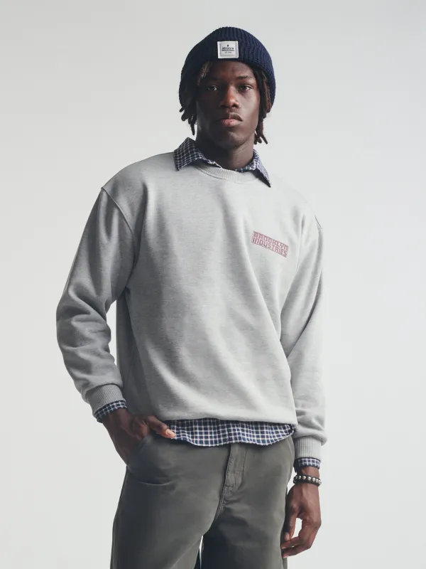 Men's 1998 Sweatshirt in Mid Grey Melange sold by Brooklyn Industries