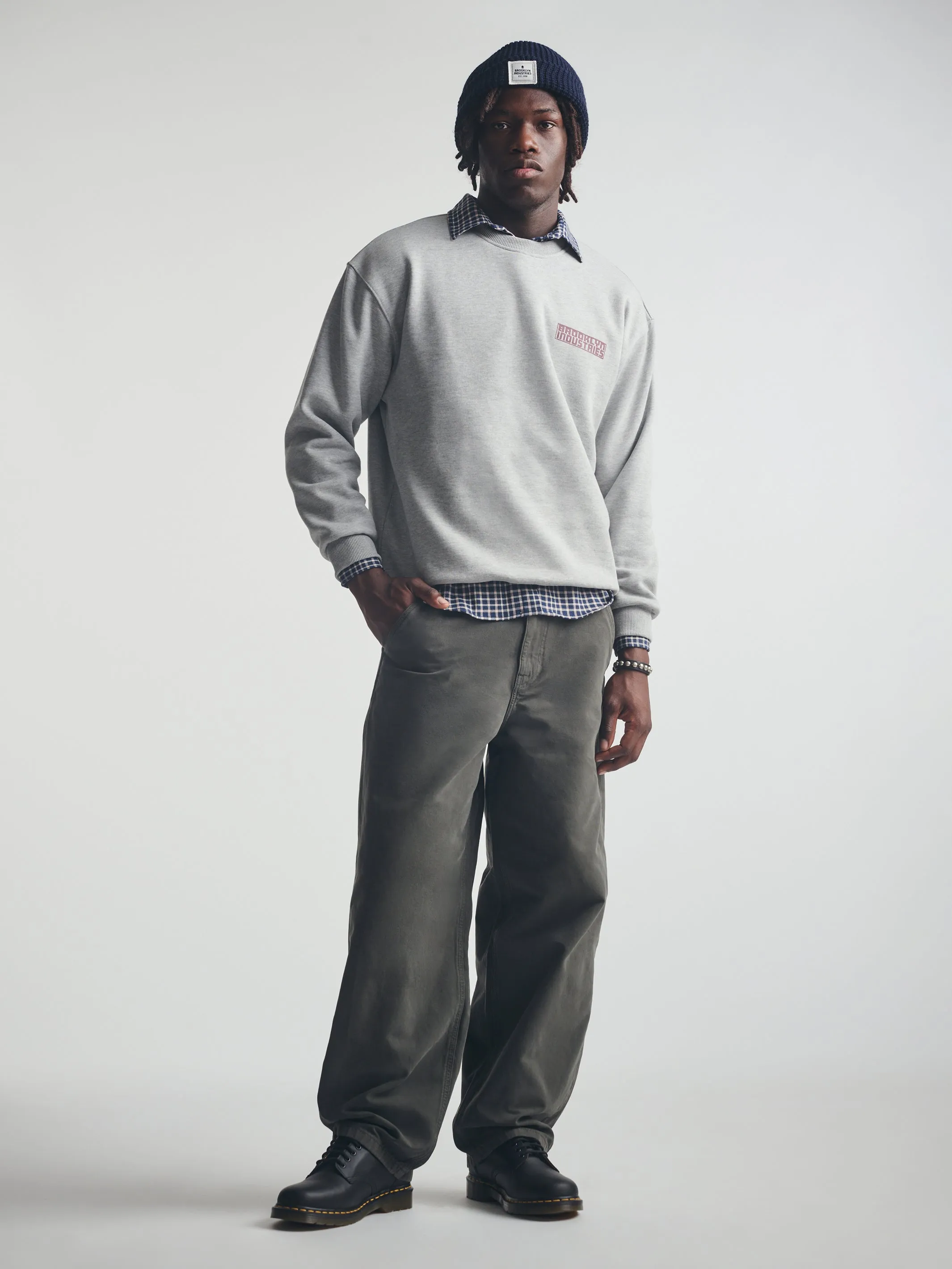 Men's 1998 Sweatshirt in Mid Grey Melange sold by Brooklyn Industries product image thumbnail 3