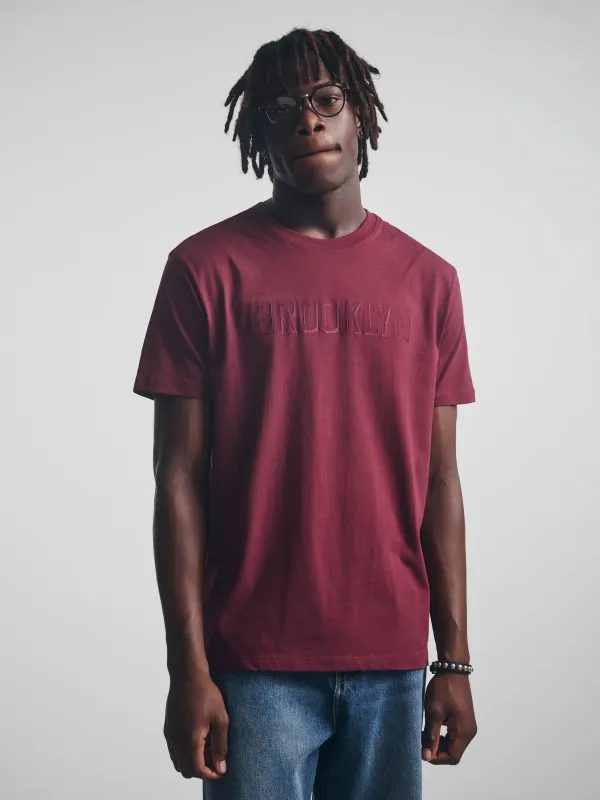 Men's Brooklyn T-Shirt In Windsor Wine sold by Brooklyn Industries