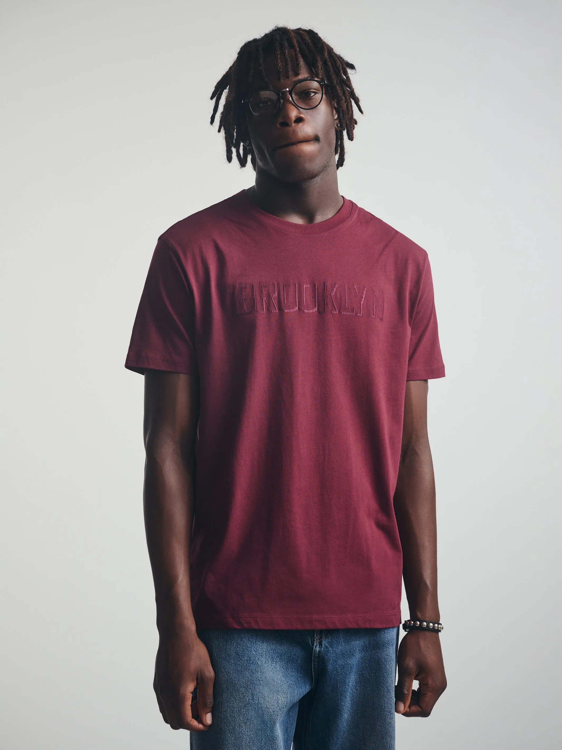 Men's Brooklyn T-Shirt In Windsor Wine sold by Brooklyn Industries