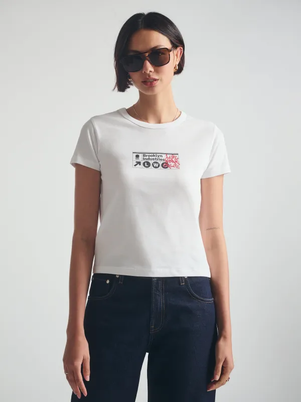 Women's Brooklyn Subway T-Shirt in White sold by Brooklyn Industries