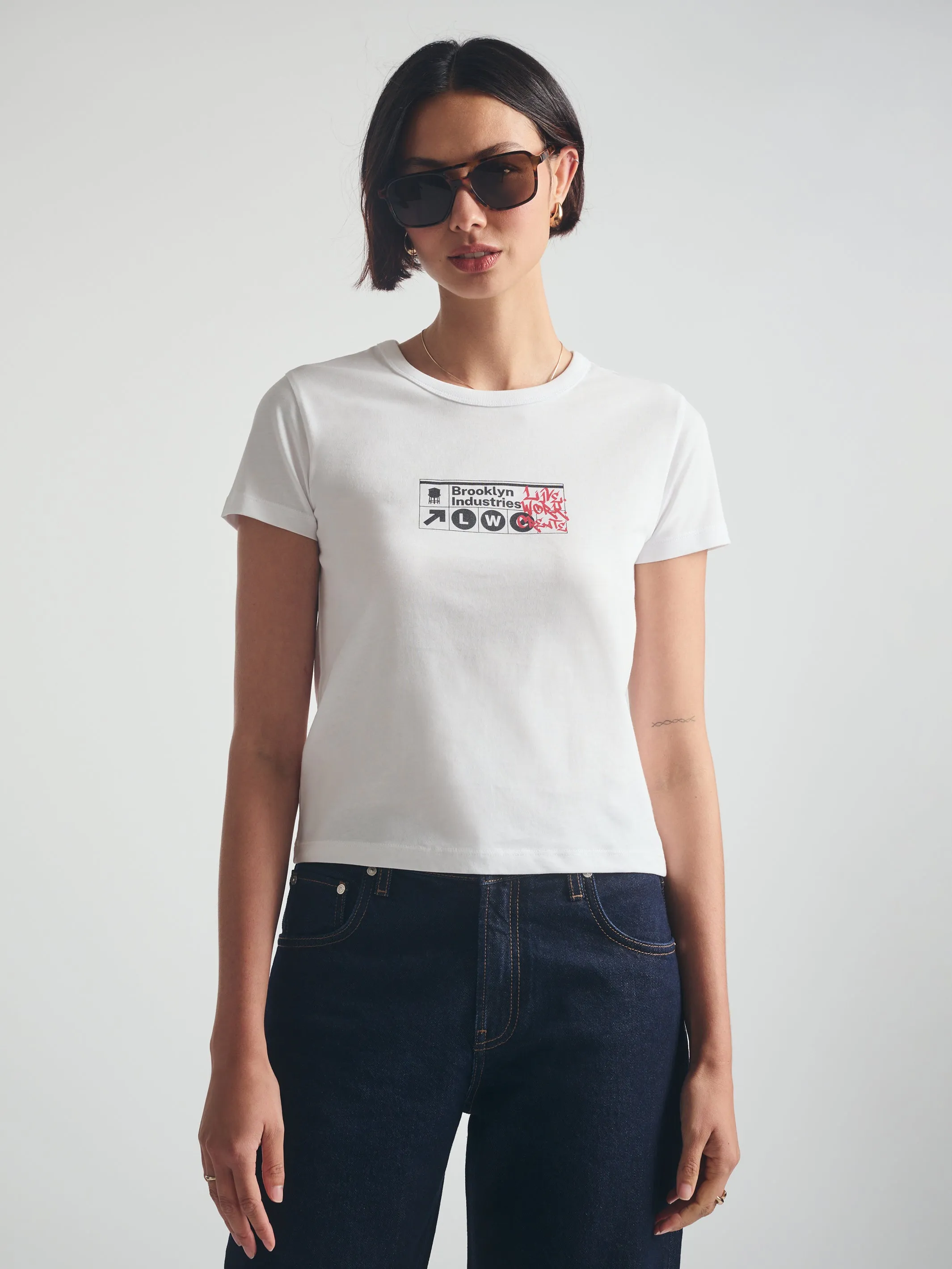 Women's Brooklyn Subway T-Shirt in White sold by Brooklyn Industries