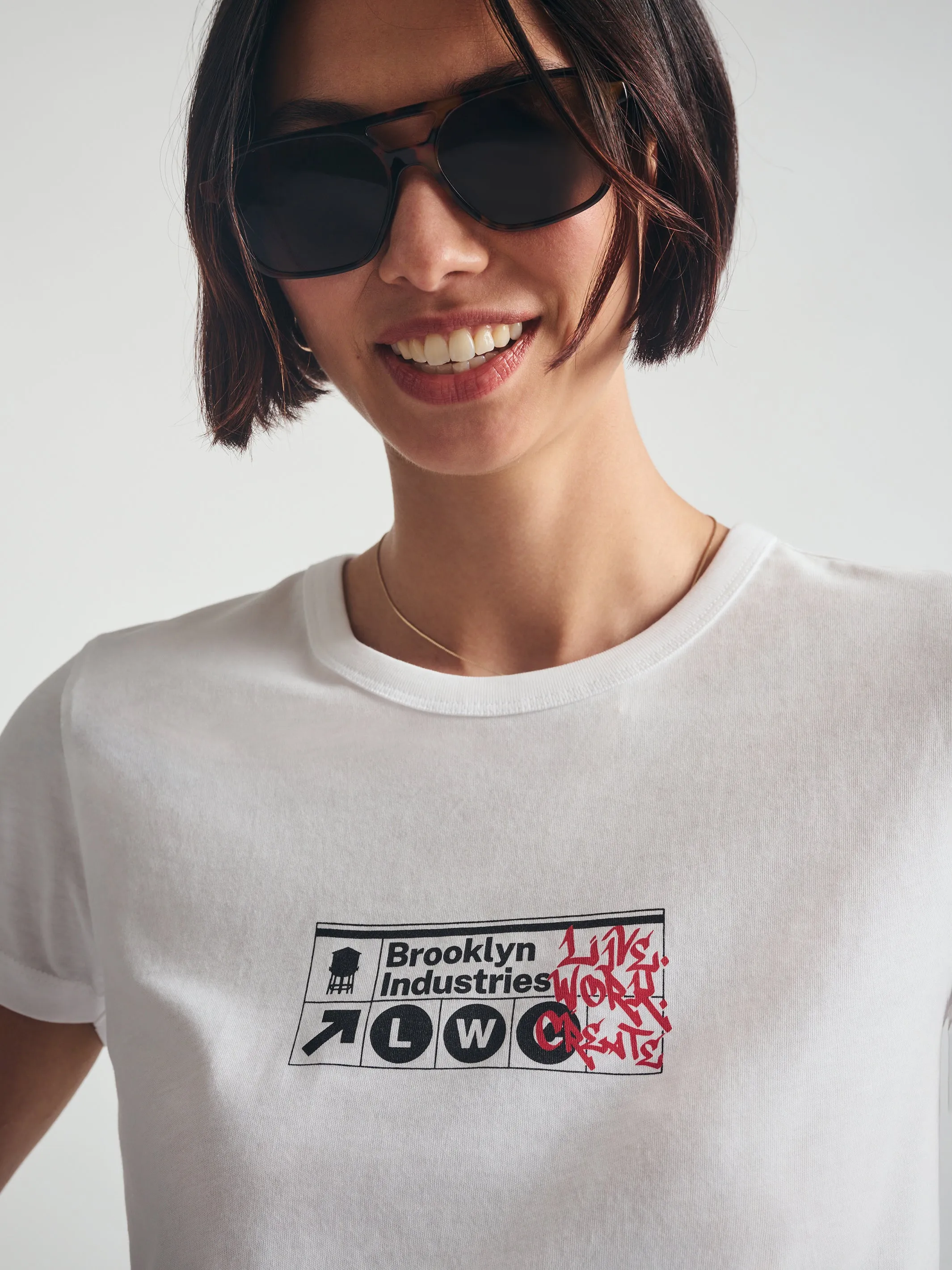 Women's Brooklyn Subway T-Shirt in White sold by Brooklyn Industries product image thumbnail 5