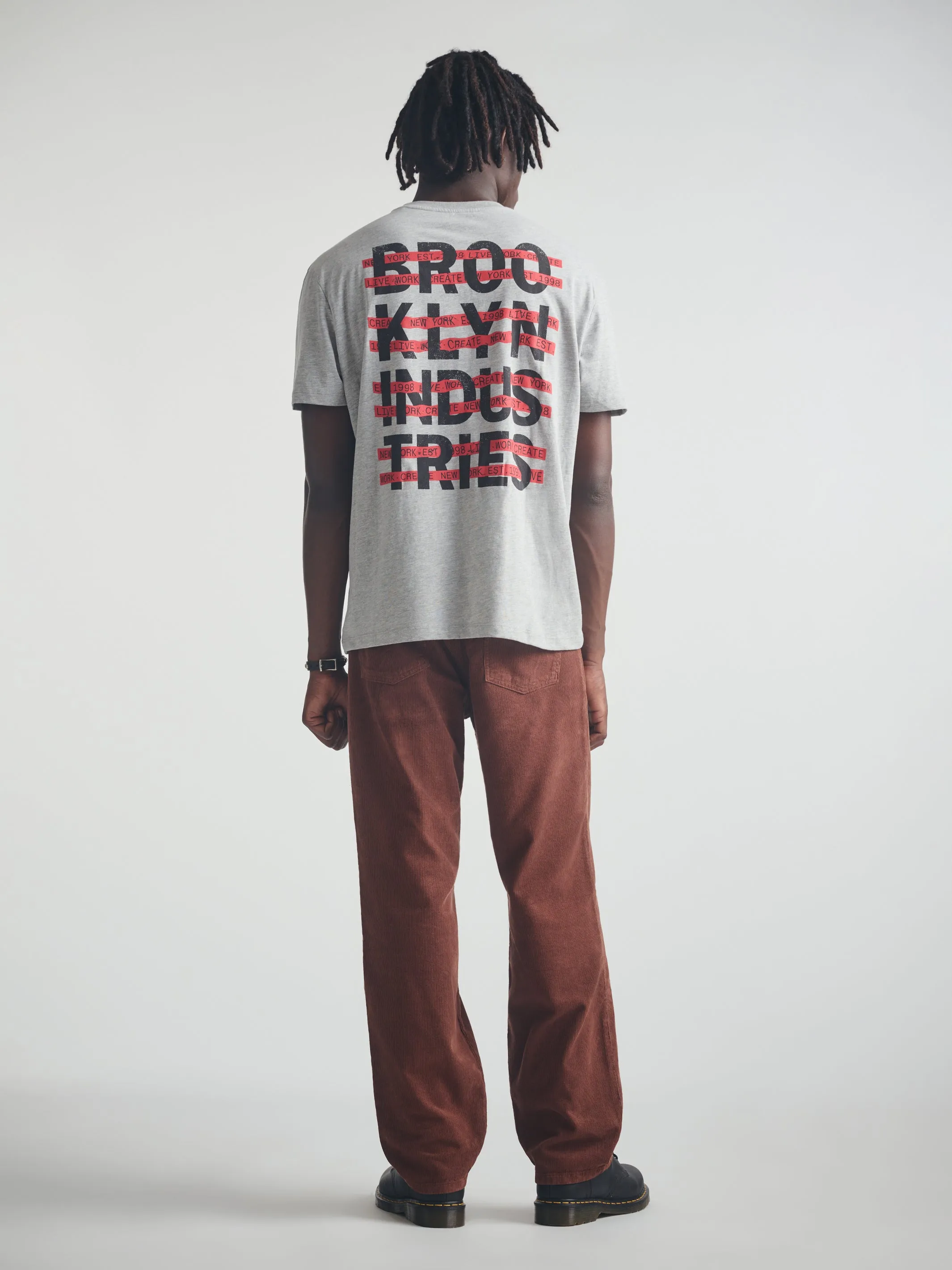 Men's Live Work Create T-Shirt in Mid Grey Melange sold by Brooklyn Industries product image thumbnail 5