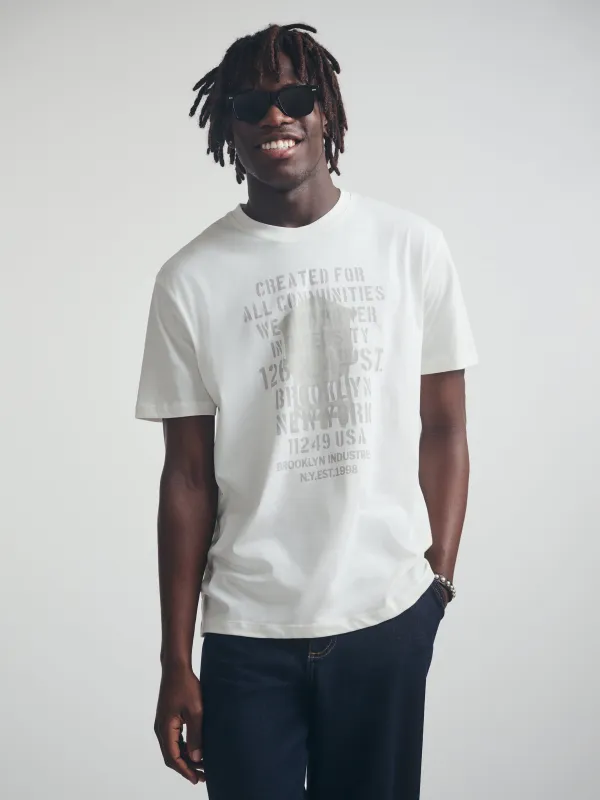 Men's Brooklyn Community T-Shirt in Antique White sold by Brooklyn Industries