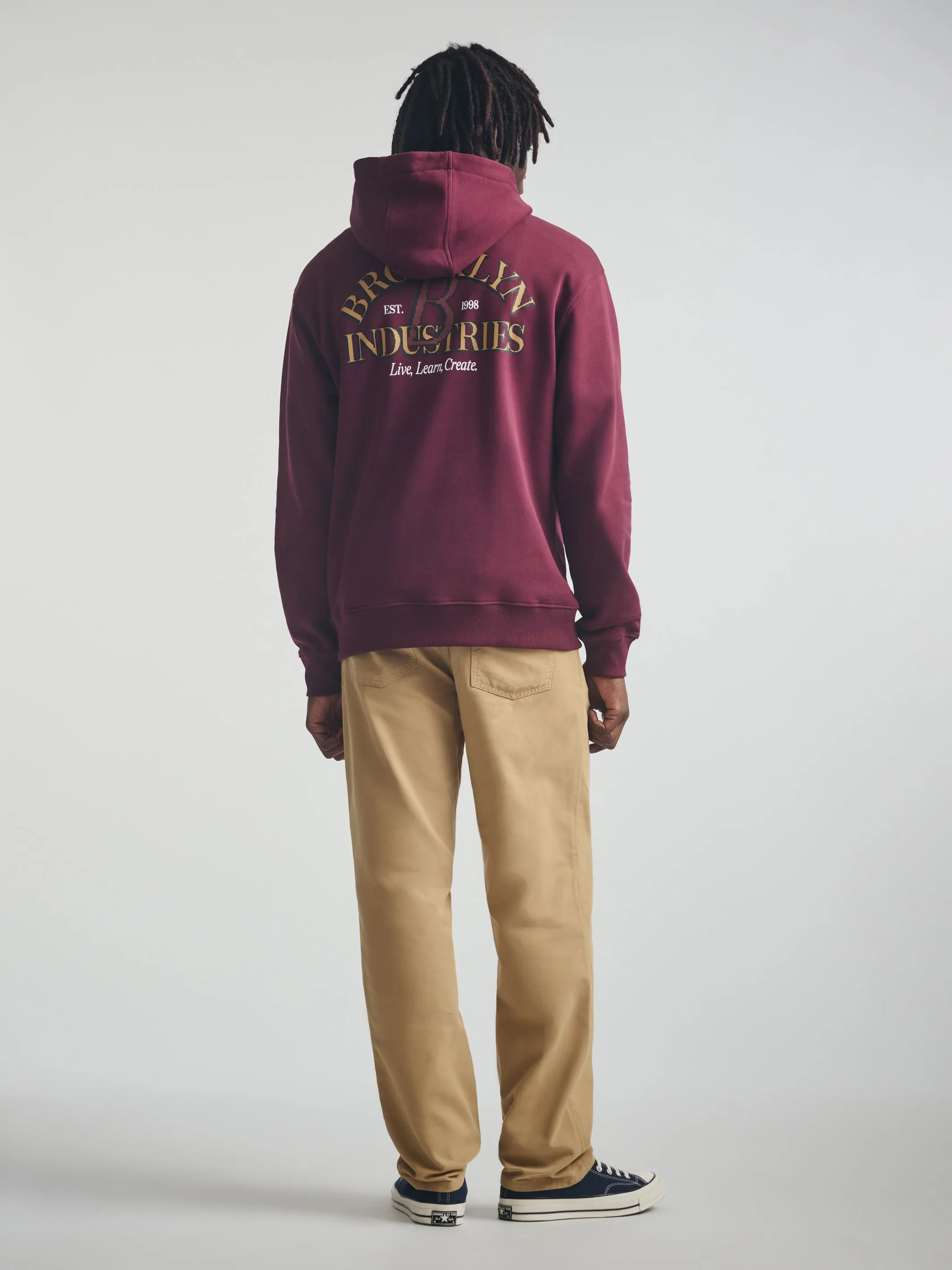 Men's Live Work Create Sweatshirt In Windsor Wine sold by Brooklyn Industries product image thumbnail 5
