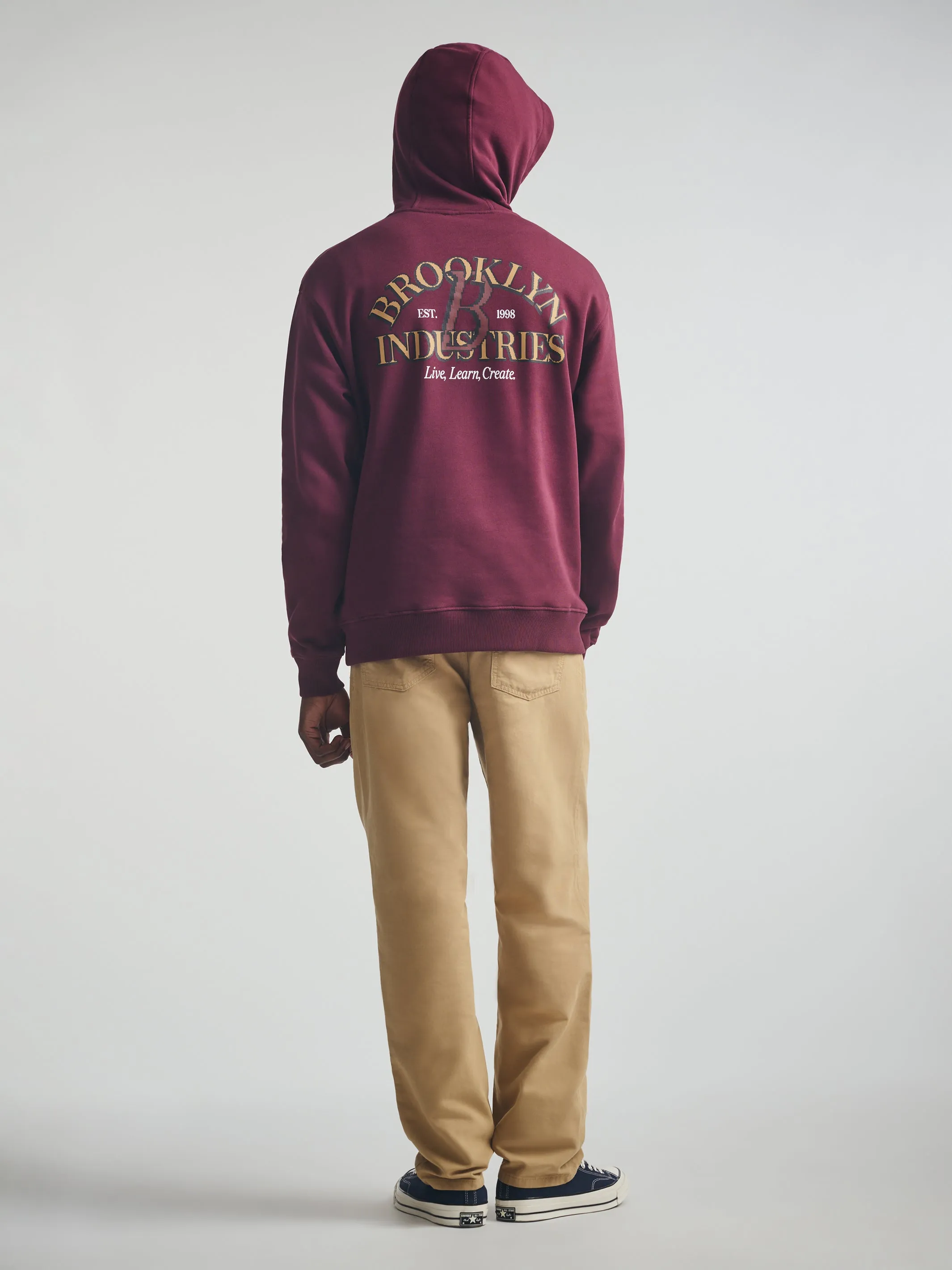 Men's Live Work Create Sweatshirt In Windsor Wine sold by Brooklyn Industries product image thumbnail 3