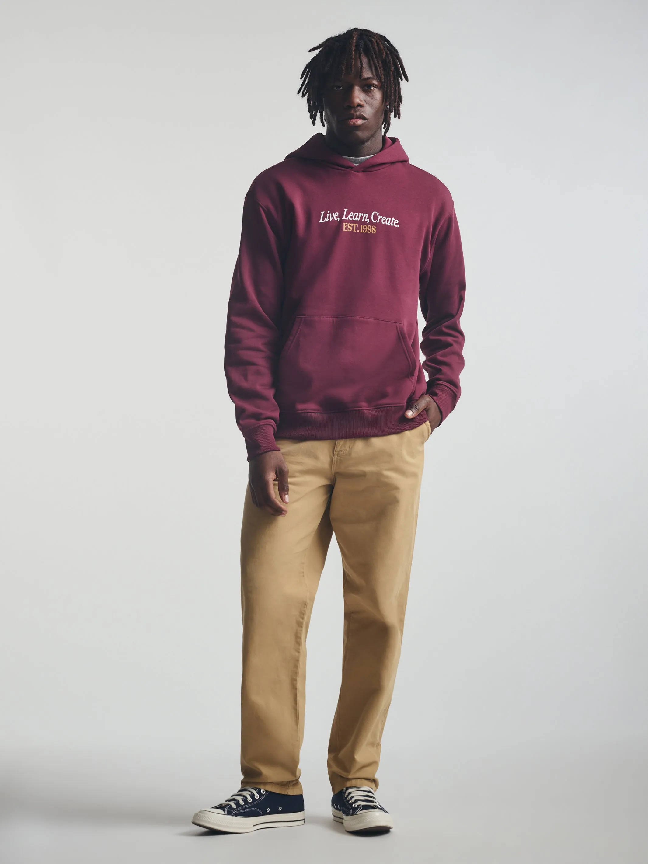 Men's Live Work Create Sweatshirt In Windsor Wine sold by Brooklyn Industries product image thumbnail 4
