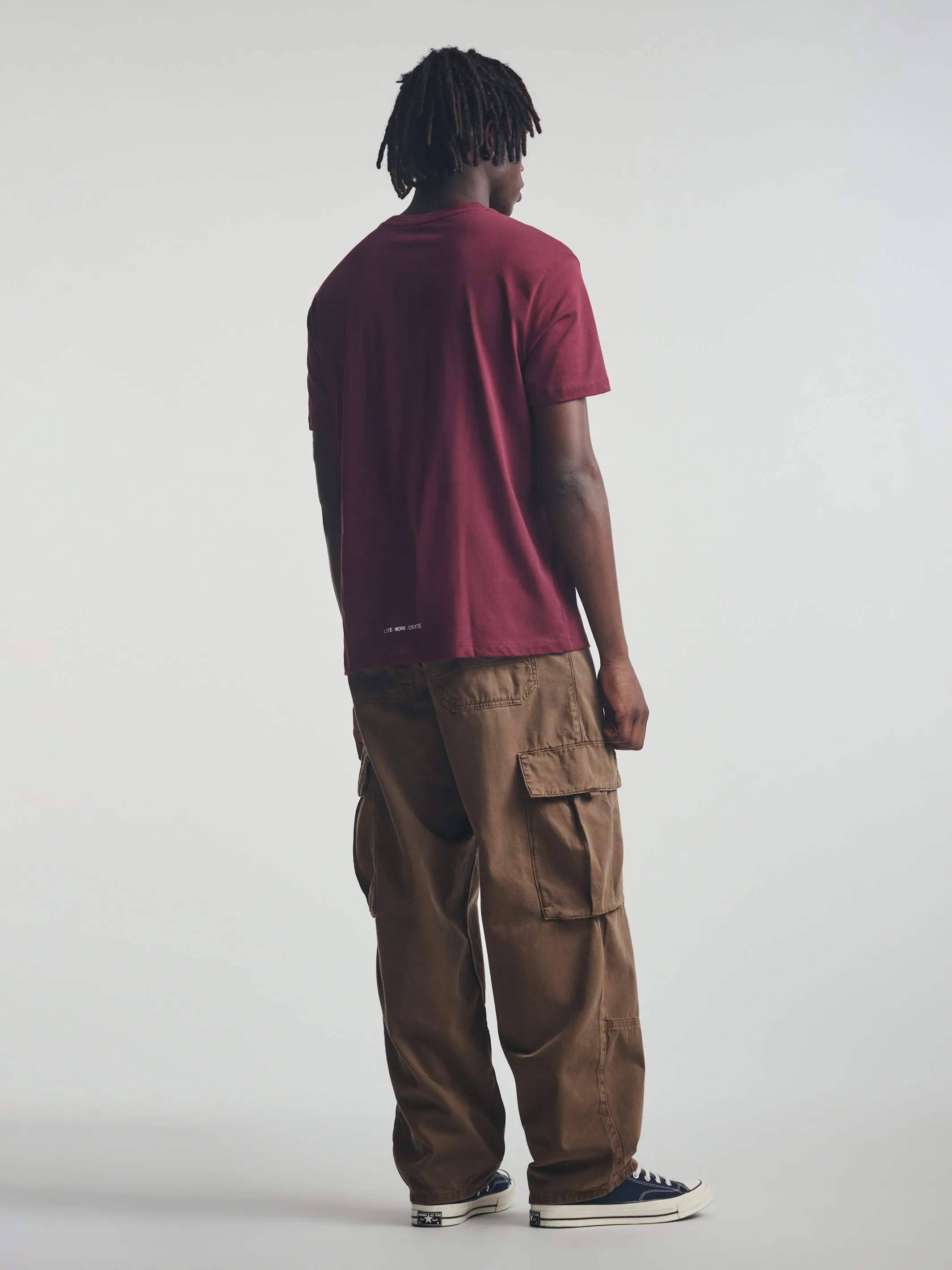 Men's Brooklyn Live Work Create T-Shirt in Windsor Wine sold by Brooklyn Industries product image thumbnail 5