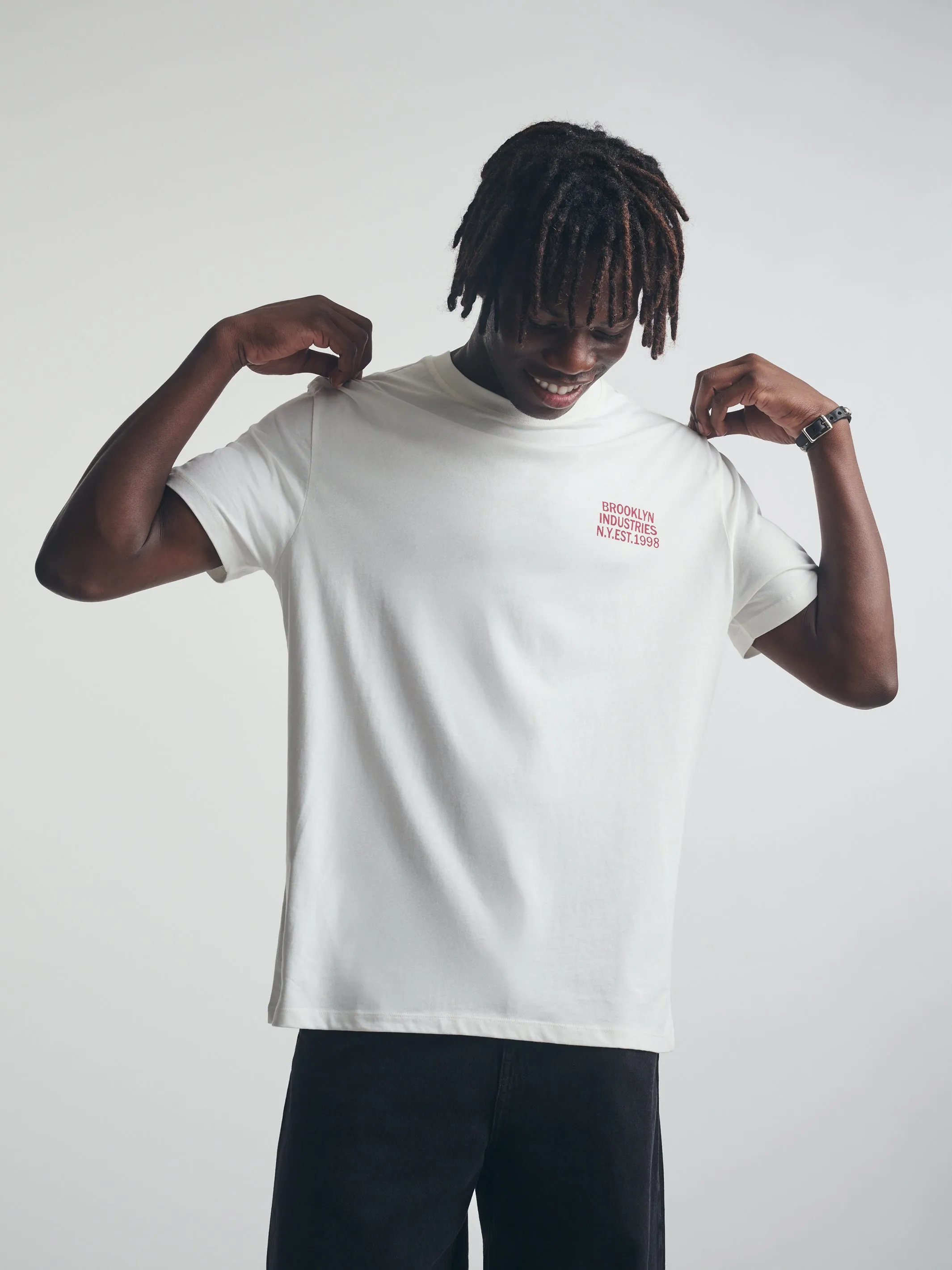 Men's Brooklyn T-Shirt In Antique White sold by Brooklyn Industries