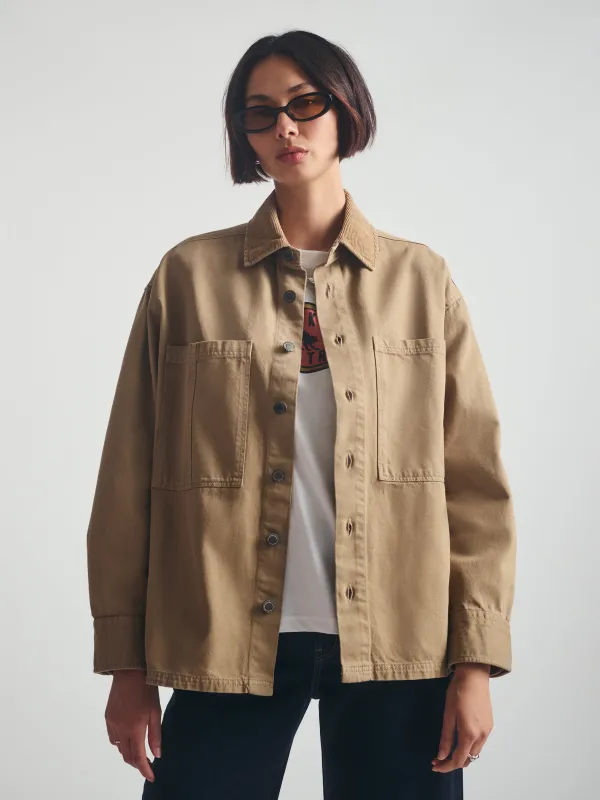 Women's Overshirt in Kelp sold by Brooklyn Industries