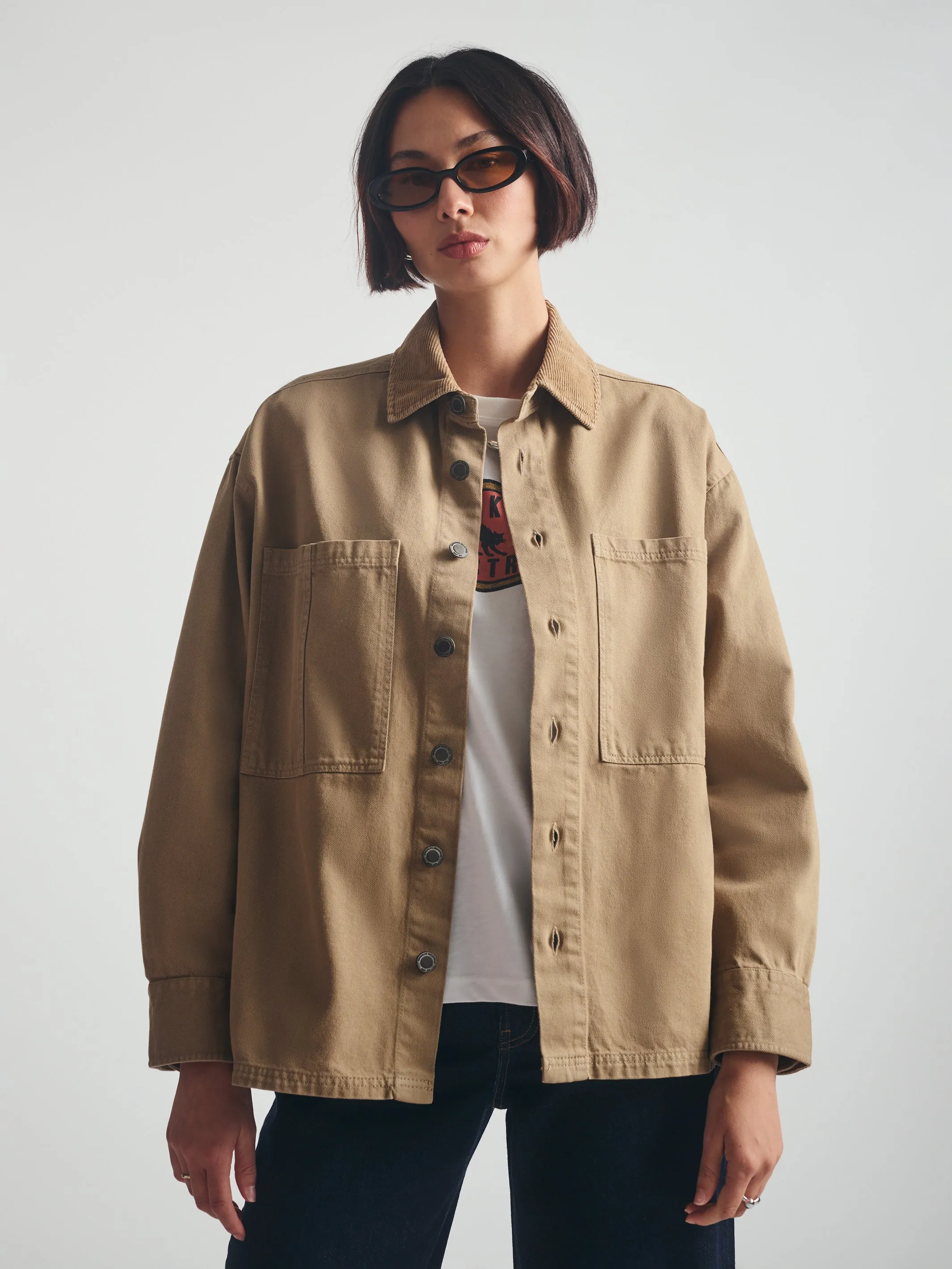 Women's Overshirt in Kelp sold by Brooklyn Industries