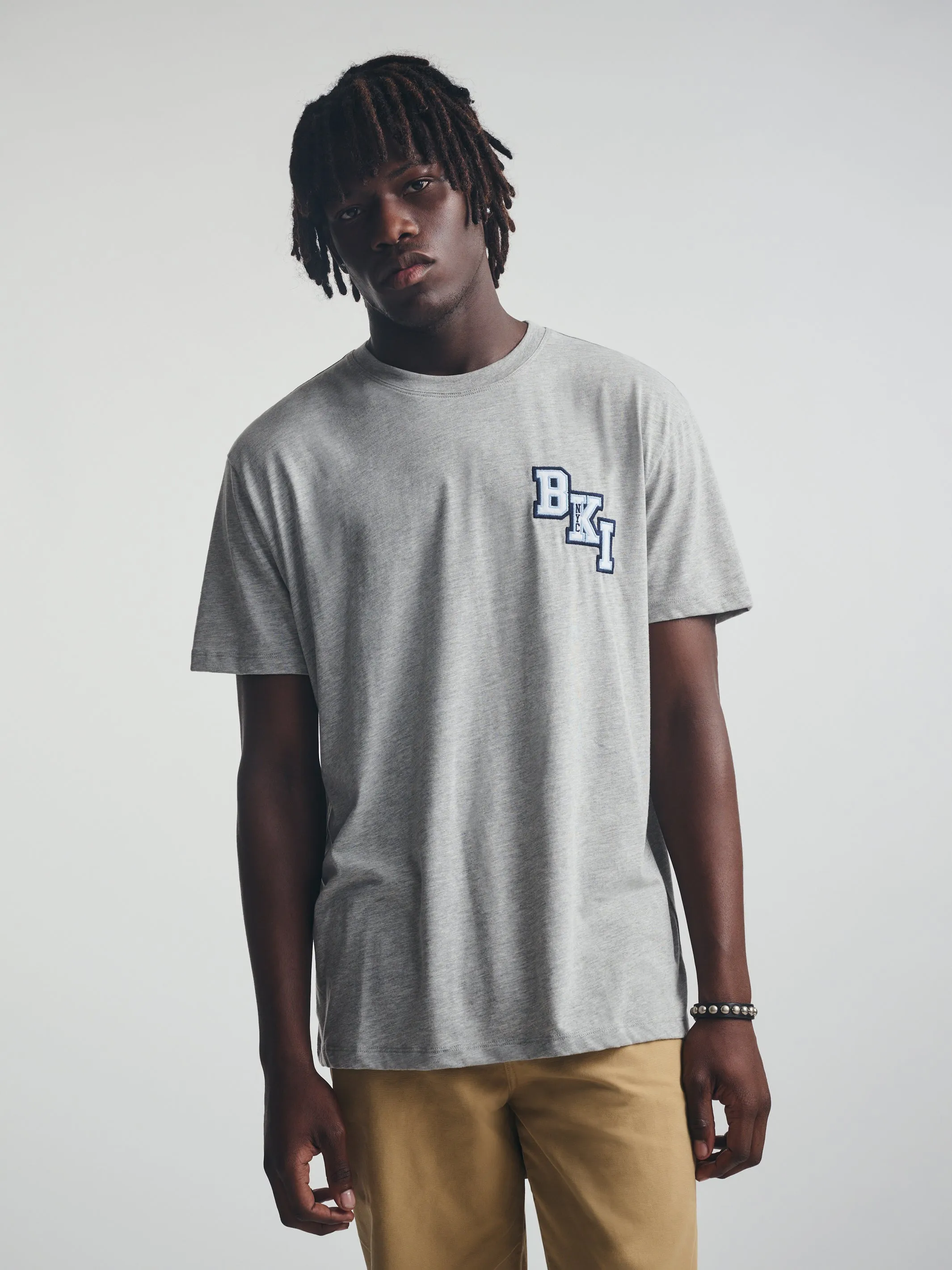 Men's Brooklyn T-Shirt in Mid Grey Melange sold by Brooklyn Industries