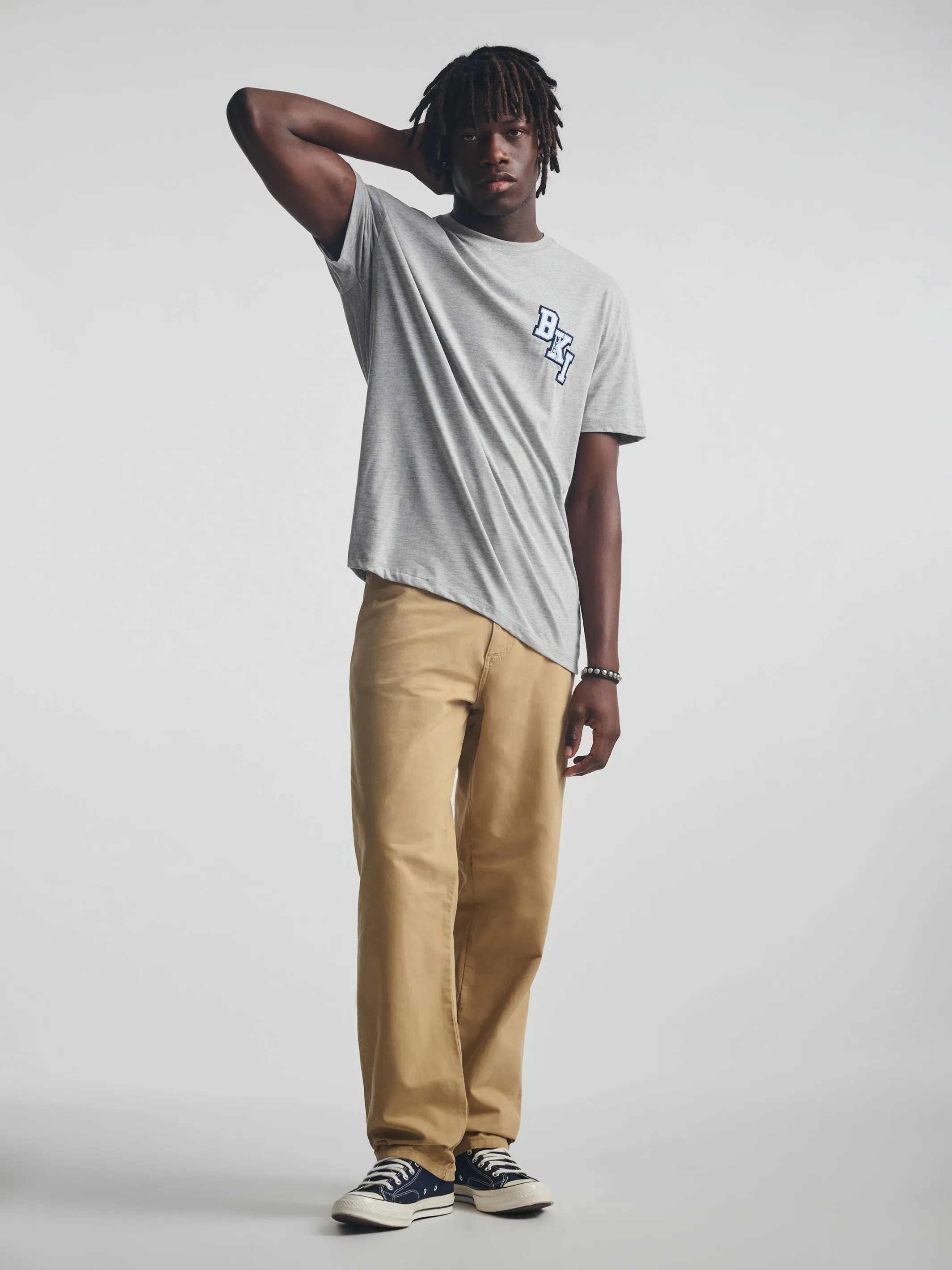 Men's Brooklyn T-Shirt in Mid Grey Melange sold by Brooklyn Industries product image thumbnail 3