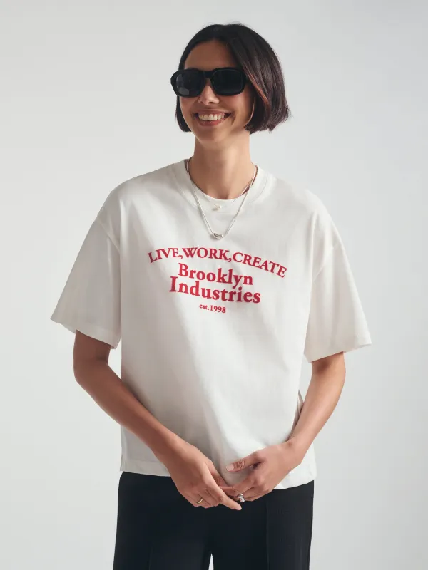 Women's Brooklyn 1998 T-Shirt in Antique White sold by Brooklyn Industries