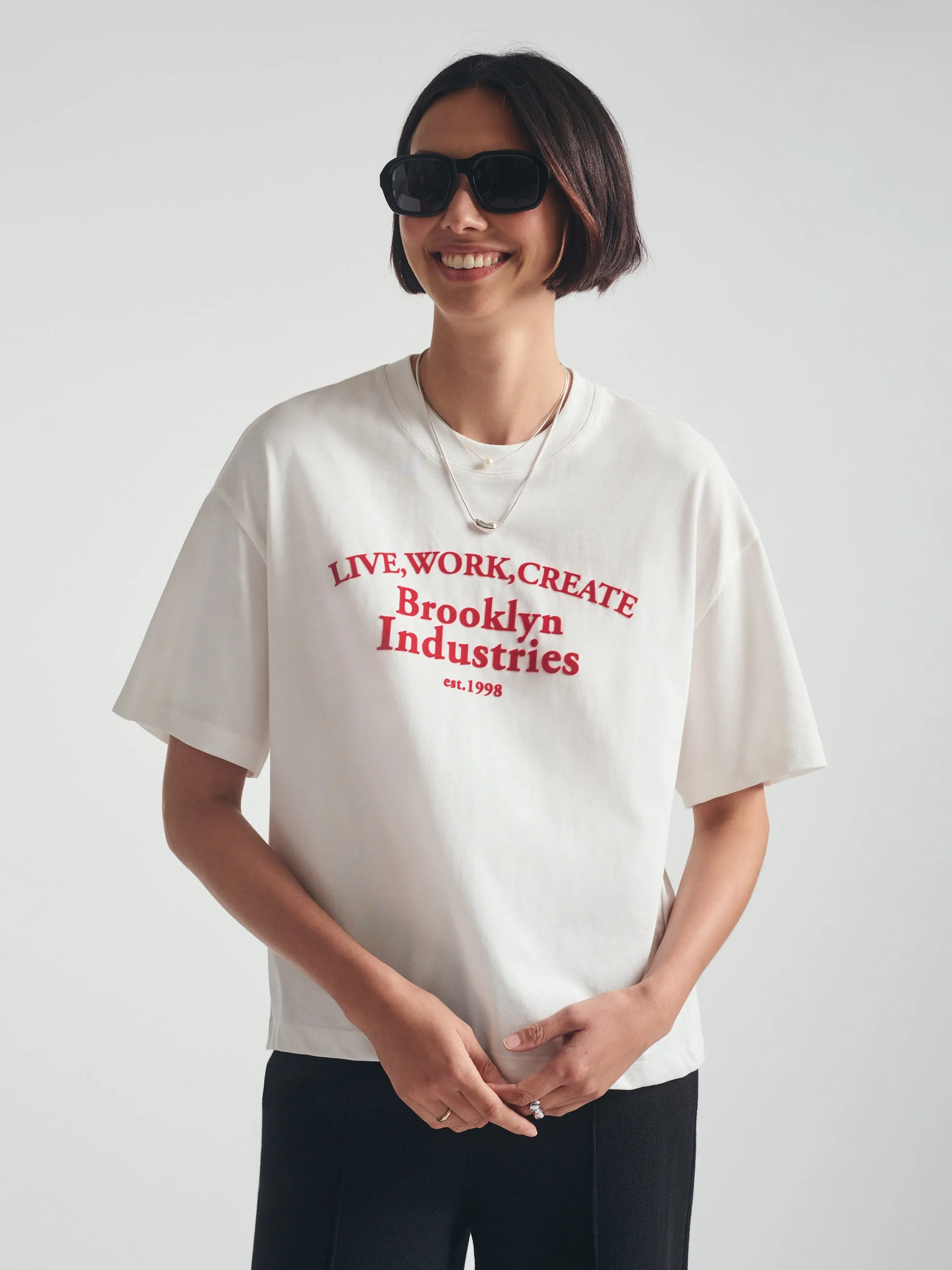 Women's Brooklyn 1998 T-Shirt in Antique White sold by Brooklyn Industries