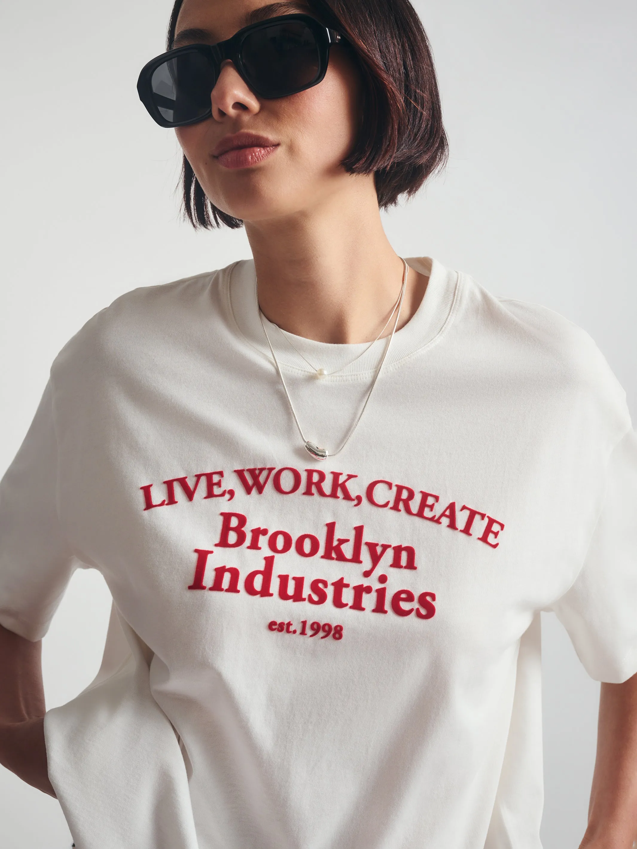 Women's Brooklyn 1998 T-Shirt in Antique White sold by Brooklyn Industries product image thumbnail 5