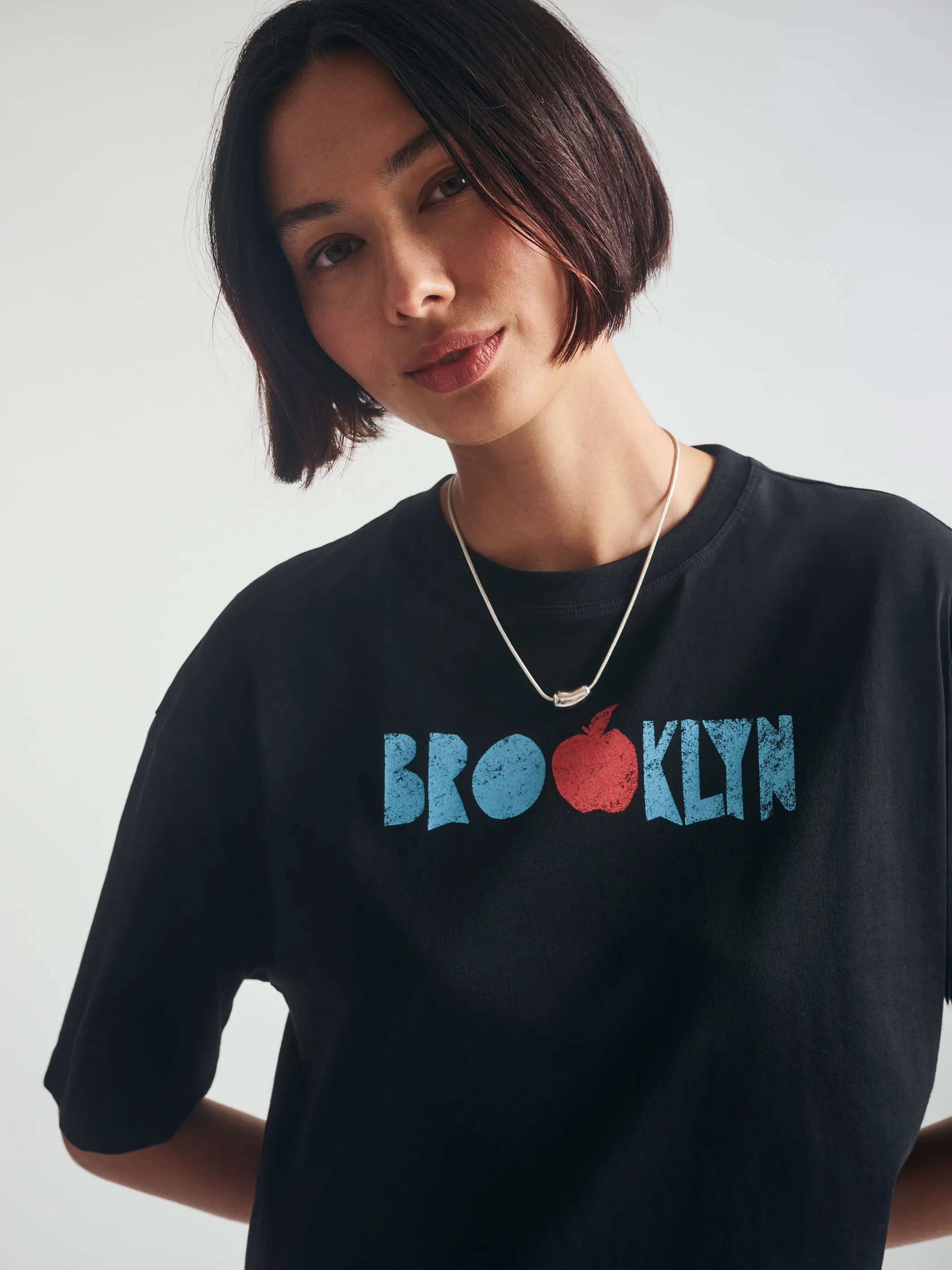 Women's Brooklyn Graphic Cropped T-Shirt in Black sold by Brooklyn Industries product image thumbnail 2