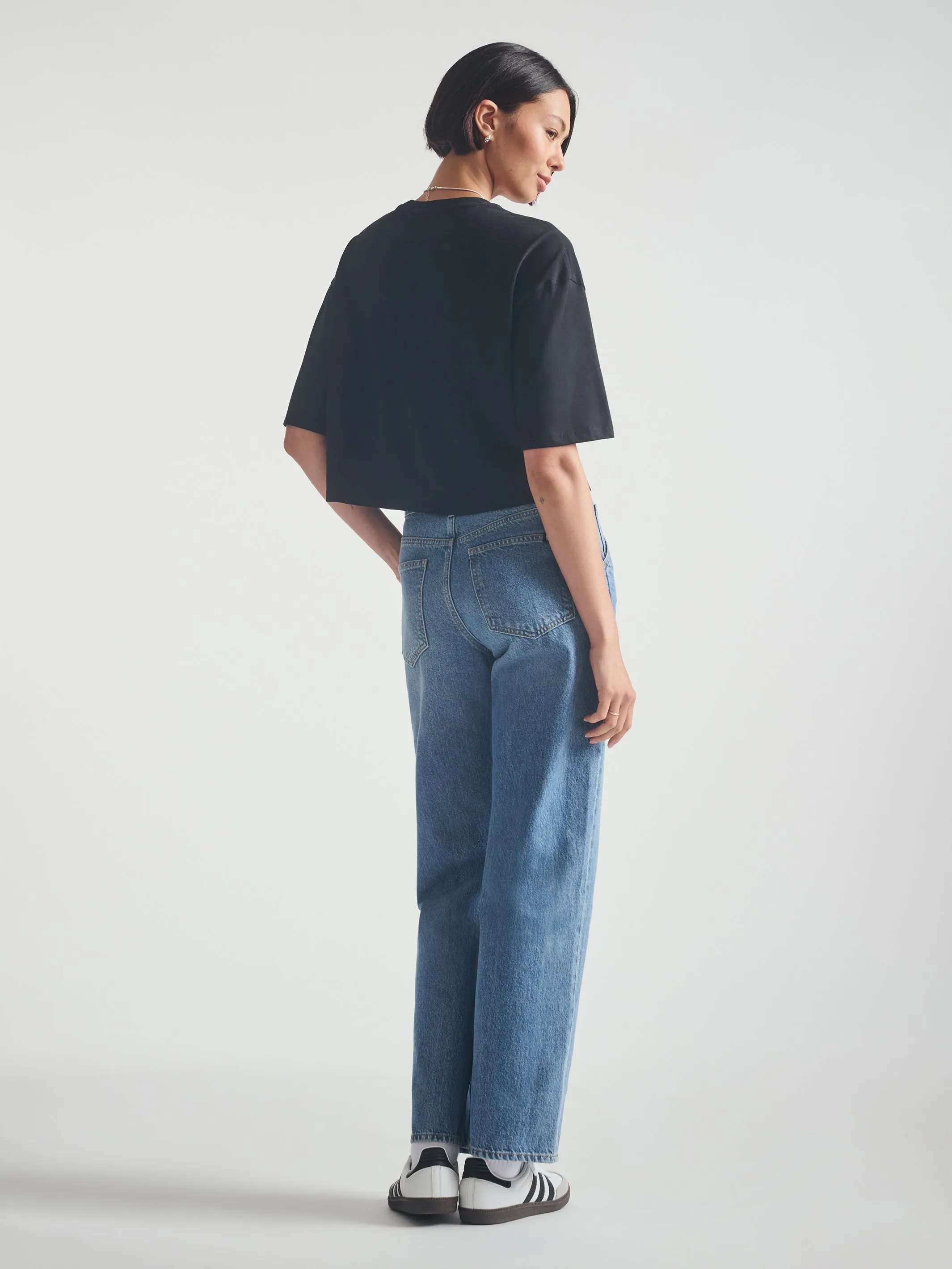 Women's Brooklyn Graphic Cropped T-Shirt in Black sold by Brooklyn Industries product image thumbnail 3