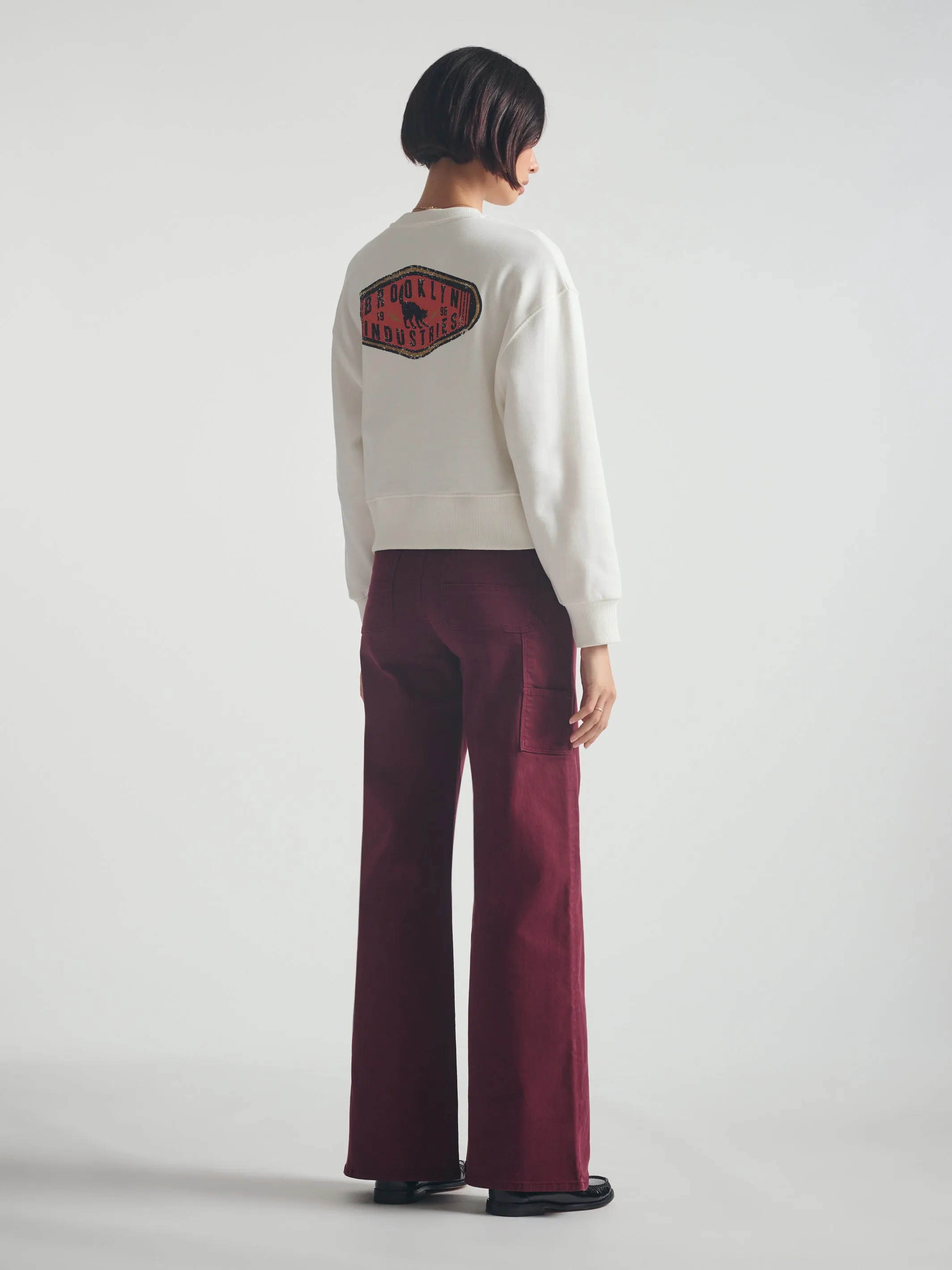 Women's Brooklyn Cat Sweatshirt in Antique White sold by Brooklyn Industries product image thumbnail 3