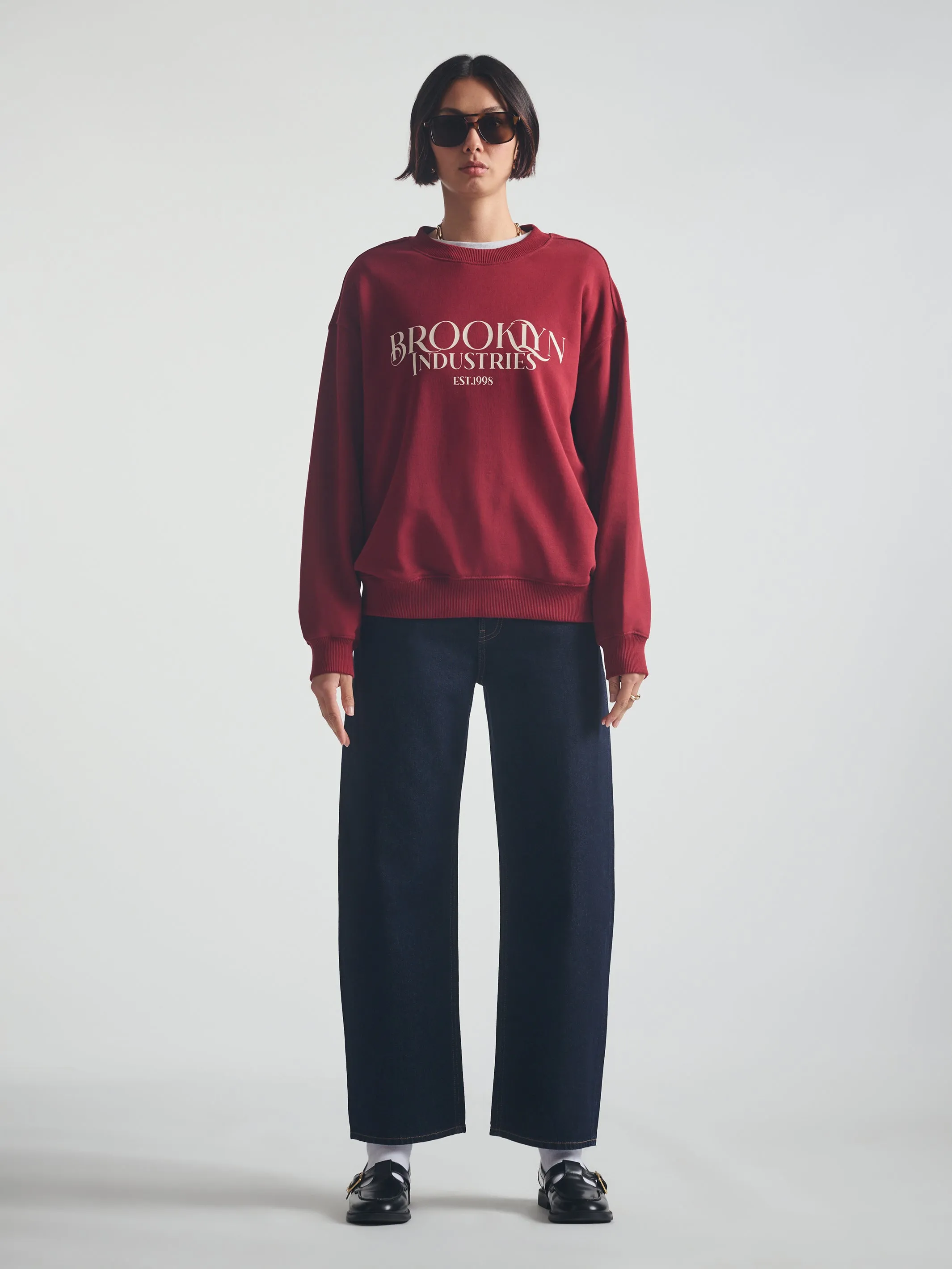 Women's Brooklyn 1998 Sweatshirt in Biking Red sold by Brooklyn Industries product image thumbnail 2