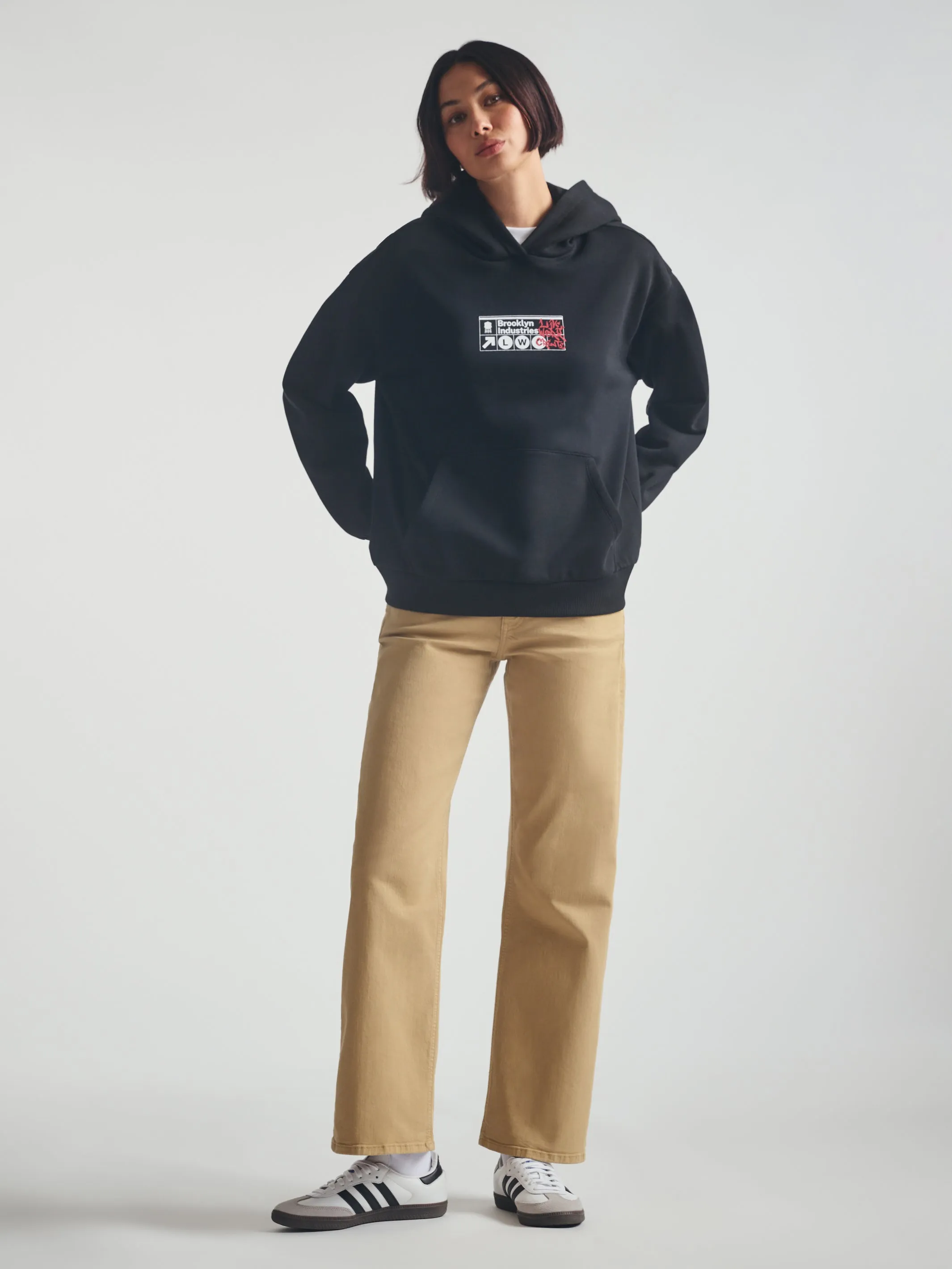 Women's Brooklyn Subway Hoodie in Black sold by Brooklyn Industries product image thumbnail 3
